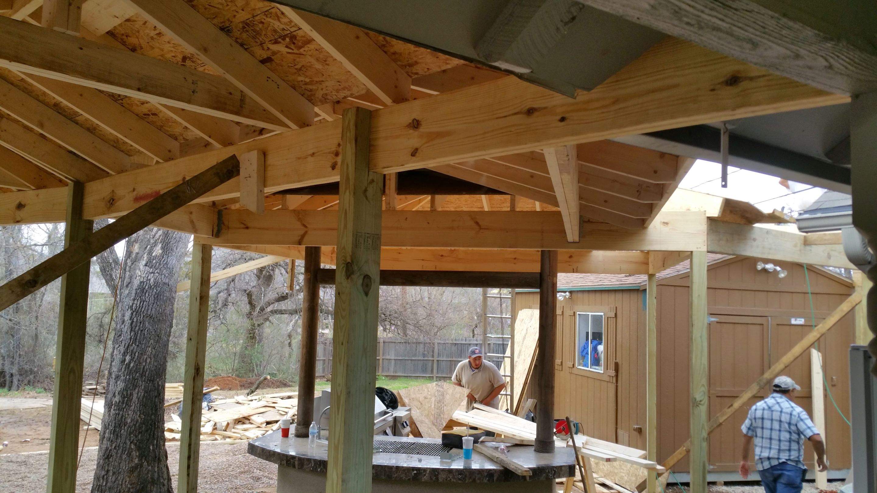 Covered Walkway Patio for a Private School by First United Roofing & Construction