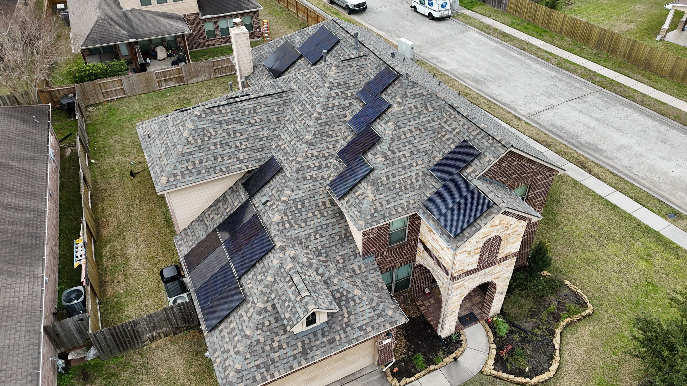 Roof Replacement with Solar Detach & Reset using IKO Dynasty by Core Four Roofing