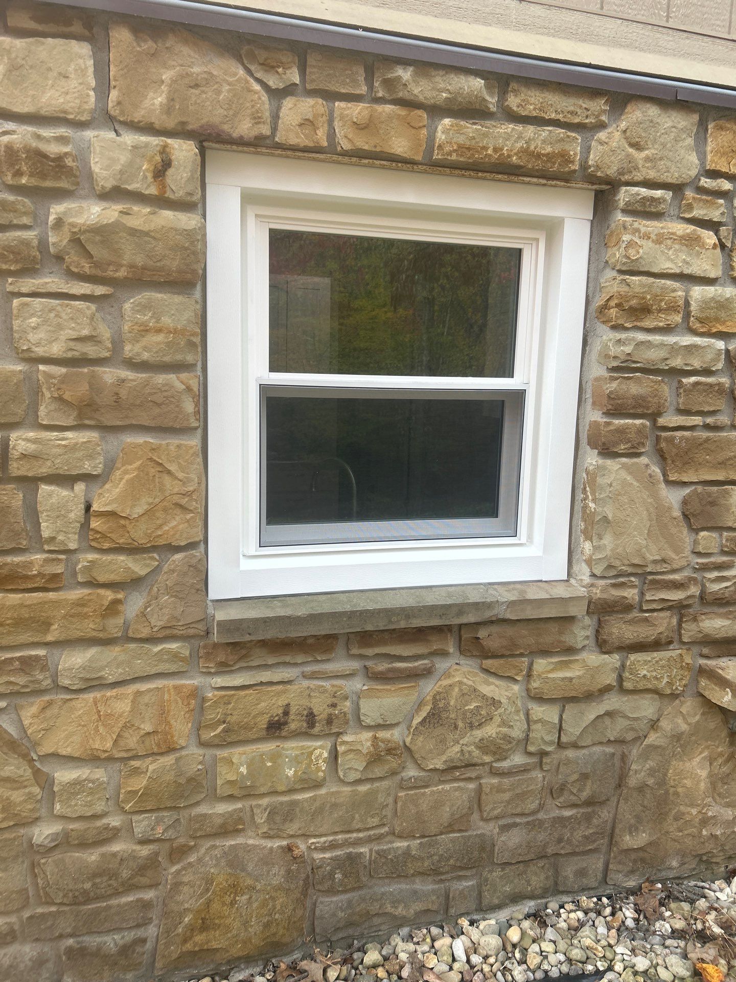 Entry Door and Window Installation for Nashville Stone Home by Merrifield Exteriors, LLC