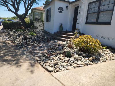 Xeriscape Transformation with River Rock and Irrigation in San Diego