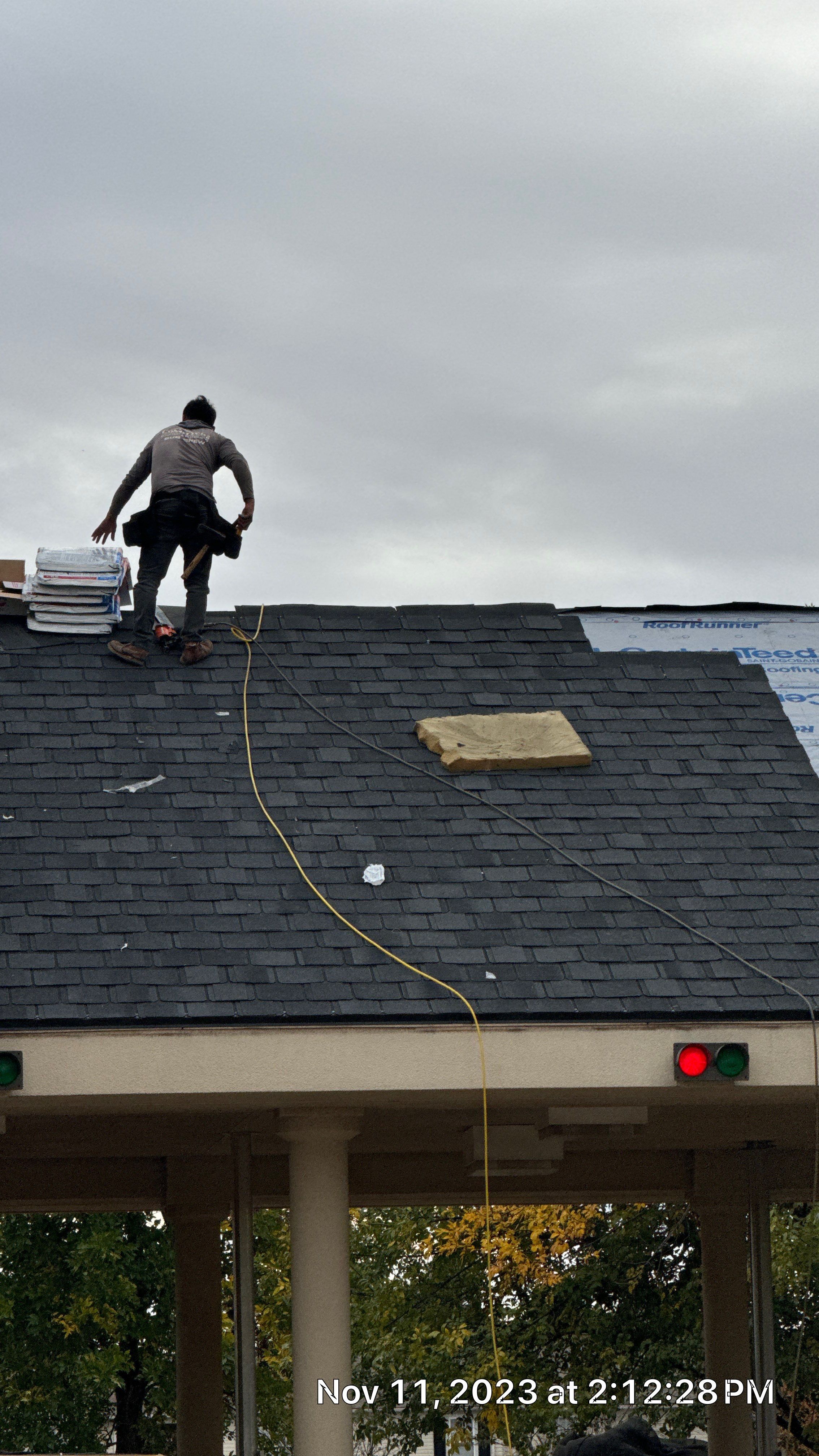 Commercial Roofing Installation using Certainteed Belmont IR by Castillo Roofing