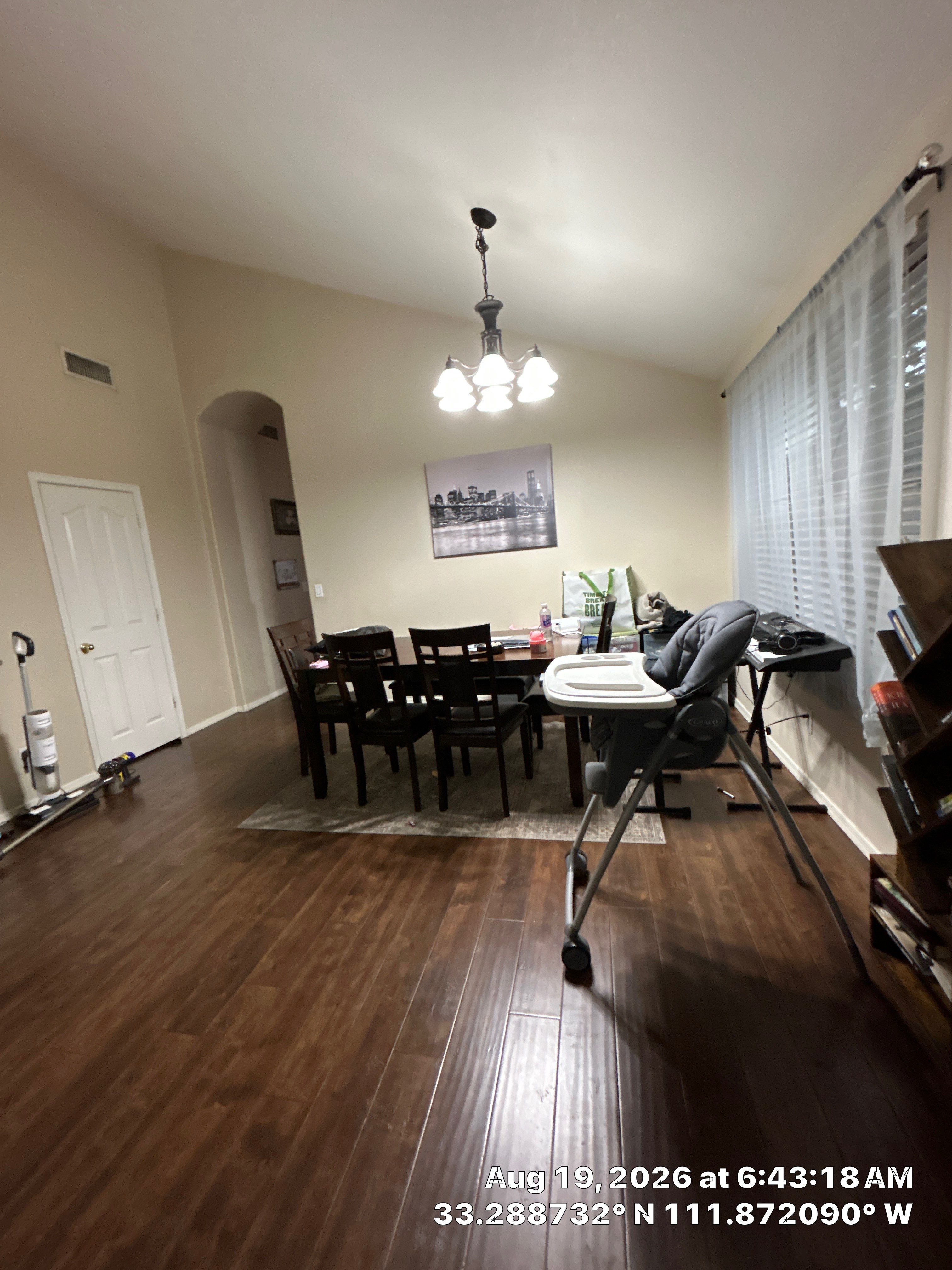 Modern Dining Room Flooring and Lighting Upgrade in Chandler by CompanyCam Sales Demo