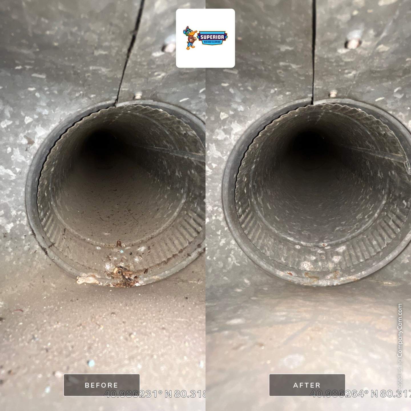 Air Duct Cleaning With a Vacuum Truck in New Castle, PA. by Superior Air Duct Cleaning