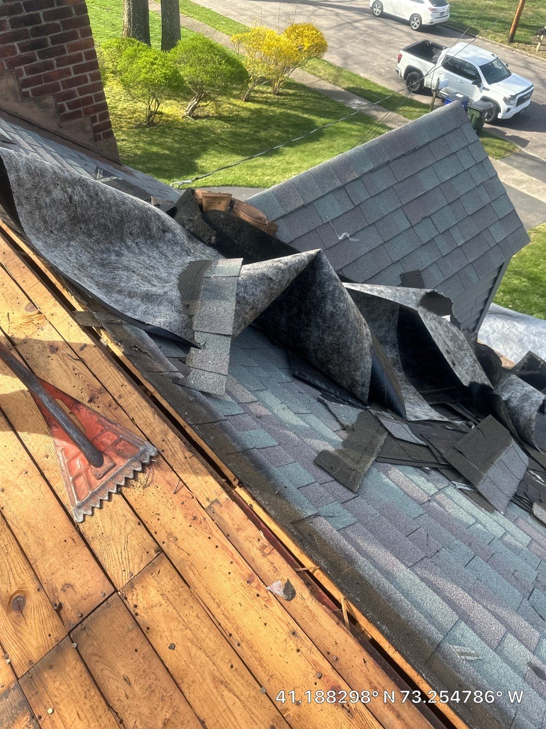 Residential Roofing Installation using Tamko Slatestone gray by A Plus Exterior