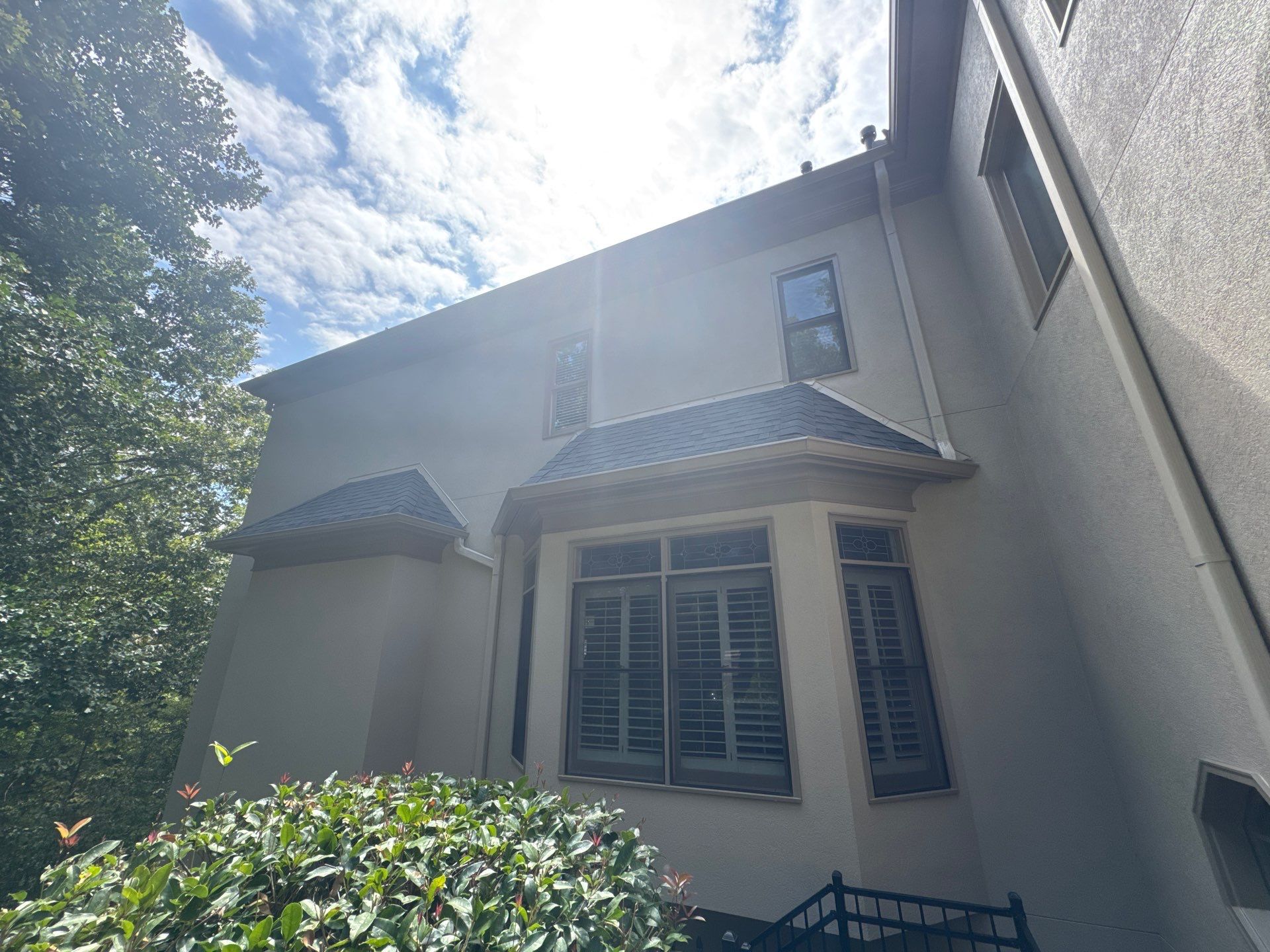 Full Exterior Stucco Painting and Restoration in Roswell Georgia by Swift Home Renovations