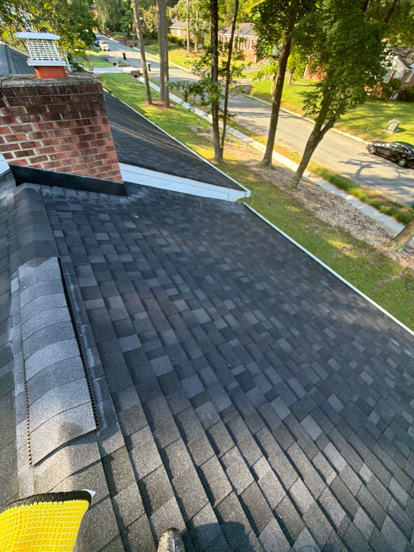 Asphalt Shingle Roof Replacement and Gutter Installation in Richmond by Cade Construction