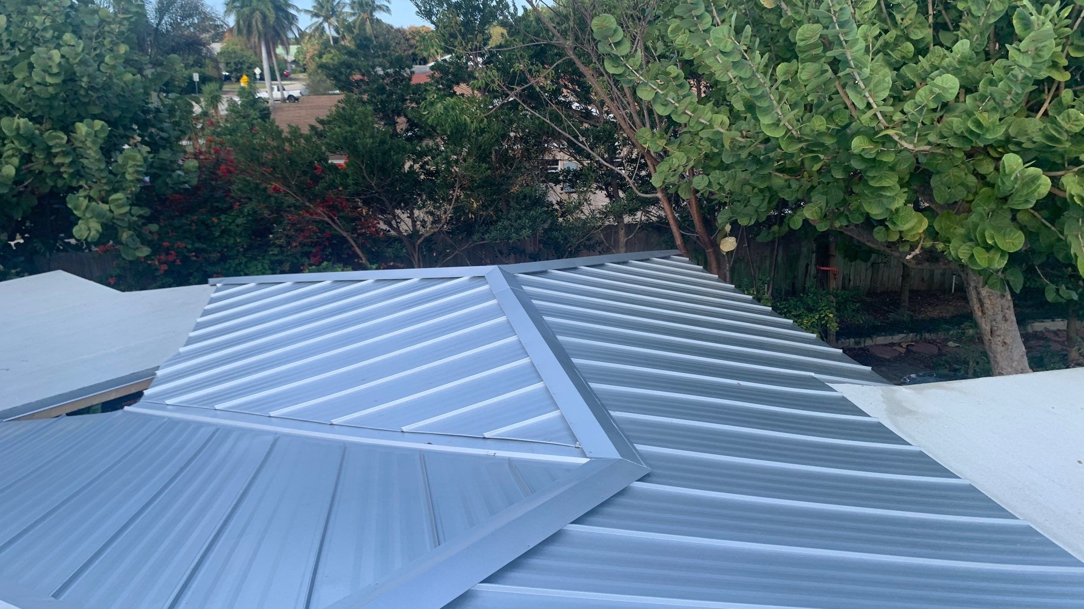 Residential Roofing Installation using 1" Nail strip metal roof by BLUES BROTHERS ROOFING