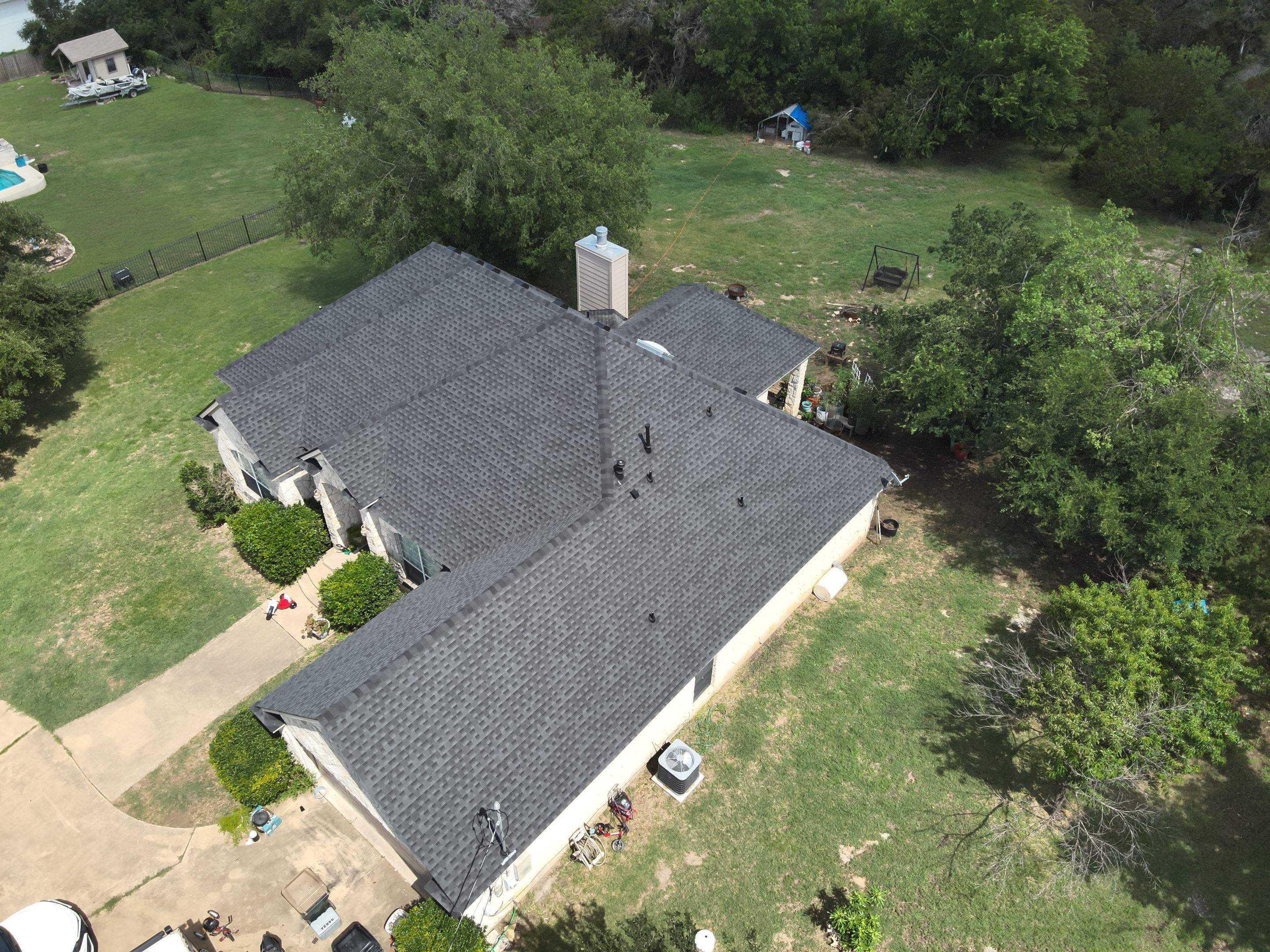 Residential Roof Replacement using GAF - HDZ - Charcoal by Action Exteriors Austin