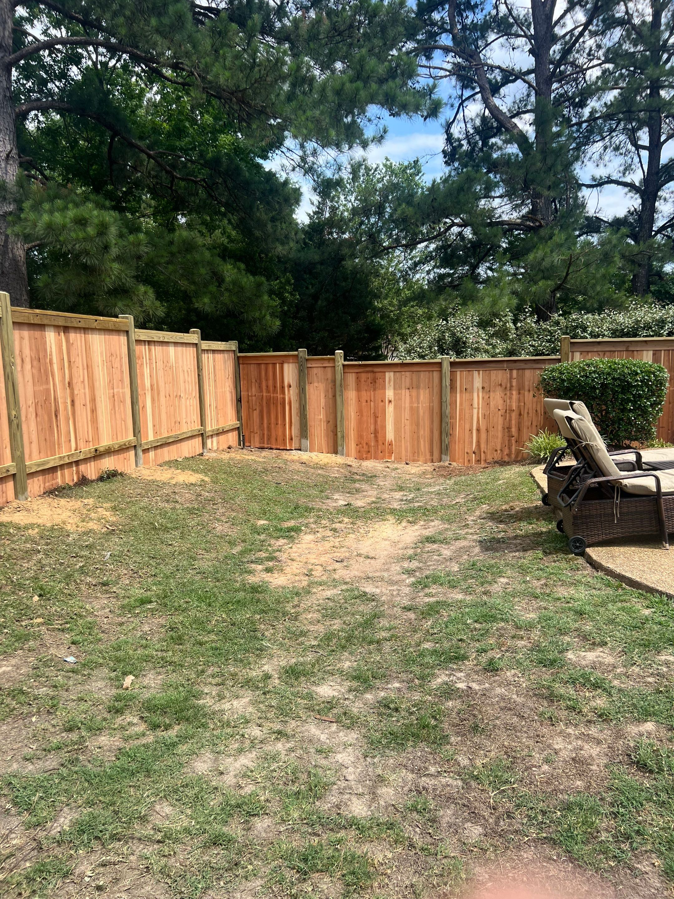 6ft Cedar Good Neighbor Privacy Fence  by Roberson Construction LLC