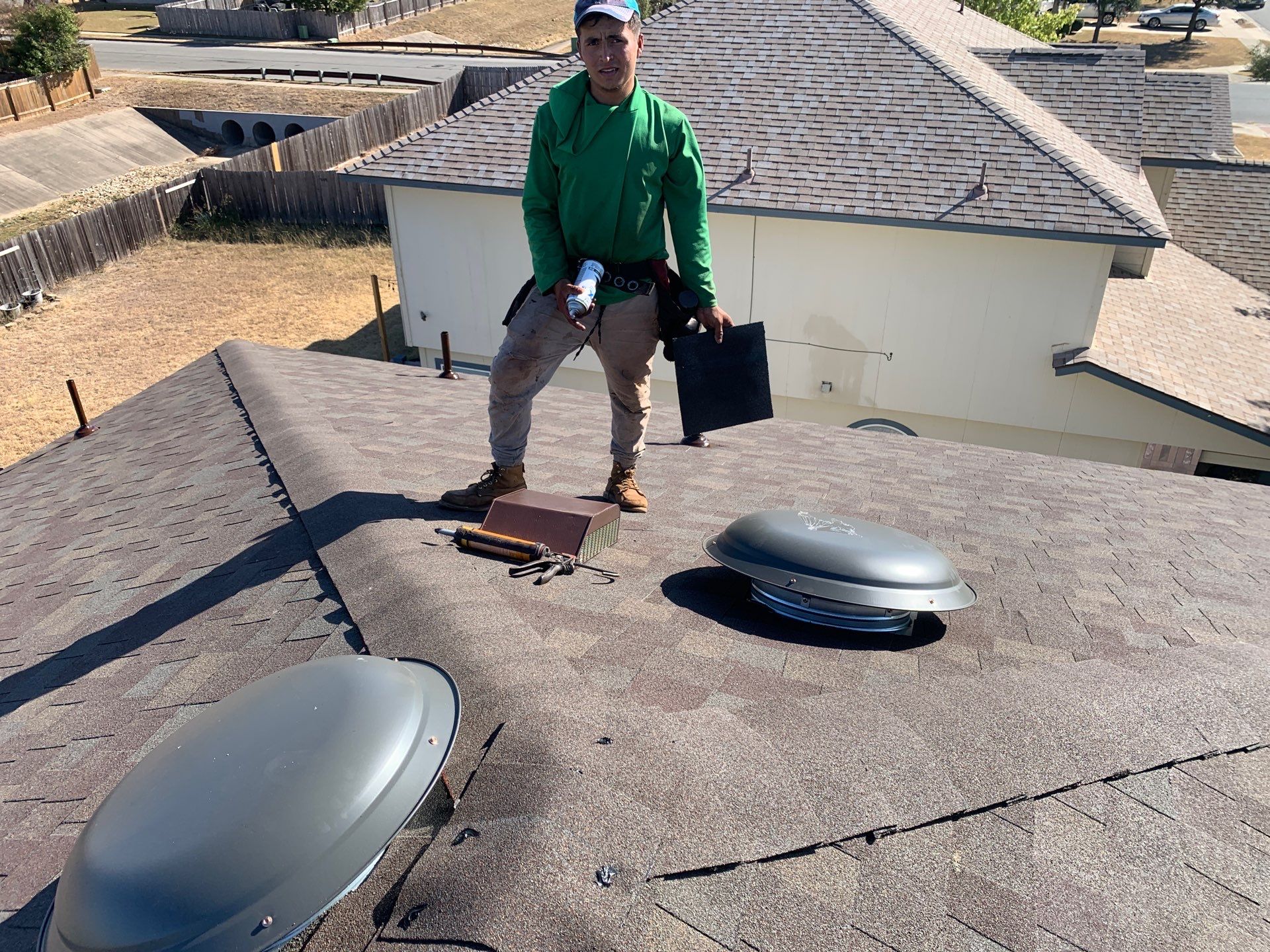 Asphalt Shingle Roof Replacement and Hail Damage Restoration in Hutto by Caliber Restoration LLC