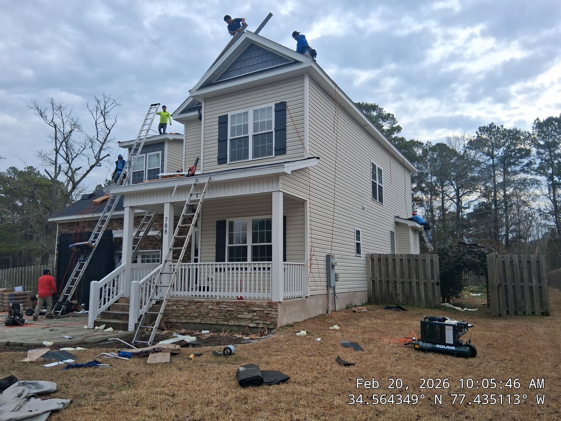 Sneads Ferry FORTIFIED Roof Replacement with Charcoal Black Landmark Shingles by RGR Construction and Roofing, LLC