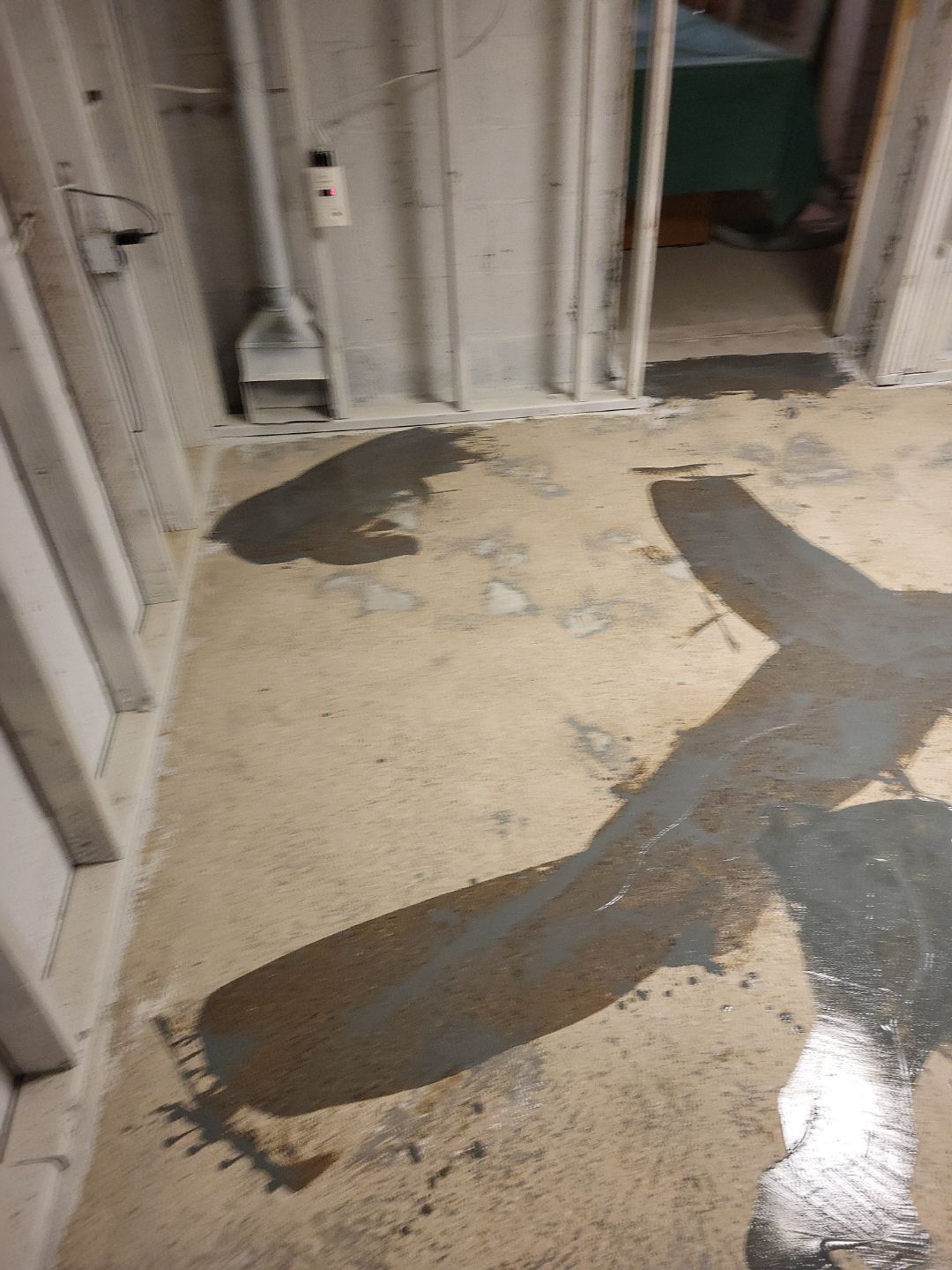 Basement Concrete Floor Coating with Penntek Flake System by Spectrum Painting, LLC