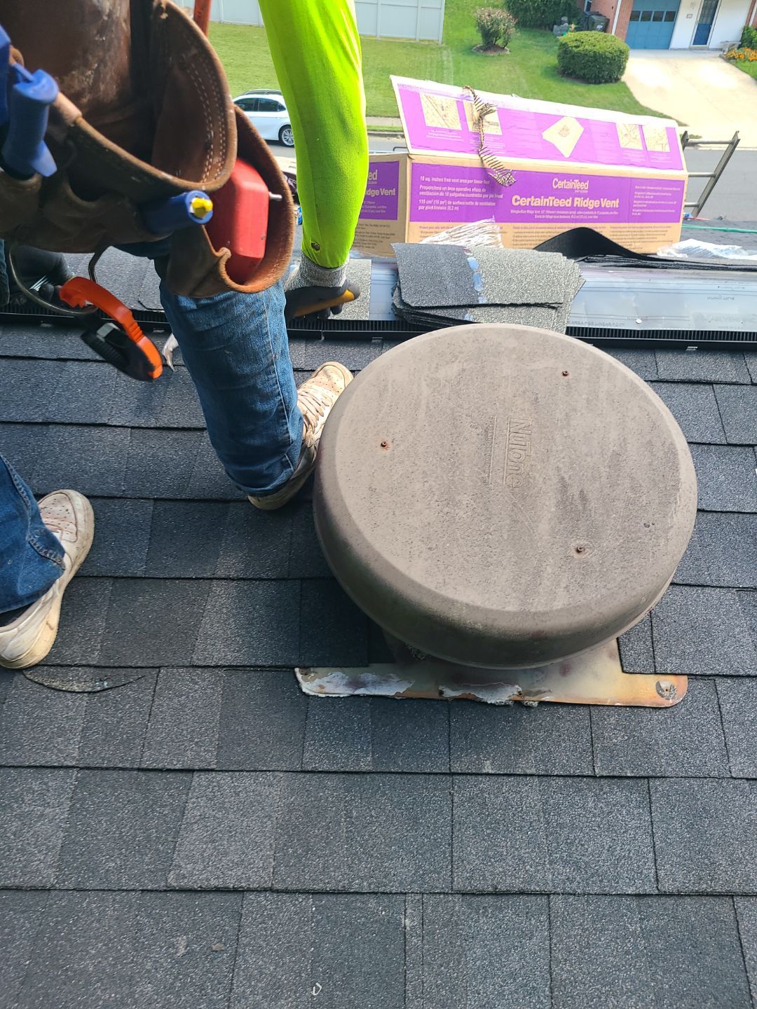 Burke: Residential Roof Installation with CertainTeed Landmark Pro Designer Shingles in Max Def Charcoal Black by RM Banning, Inc.