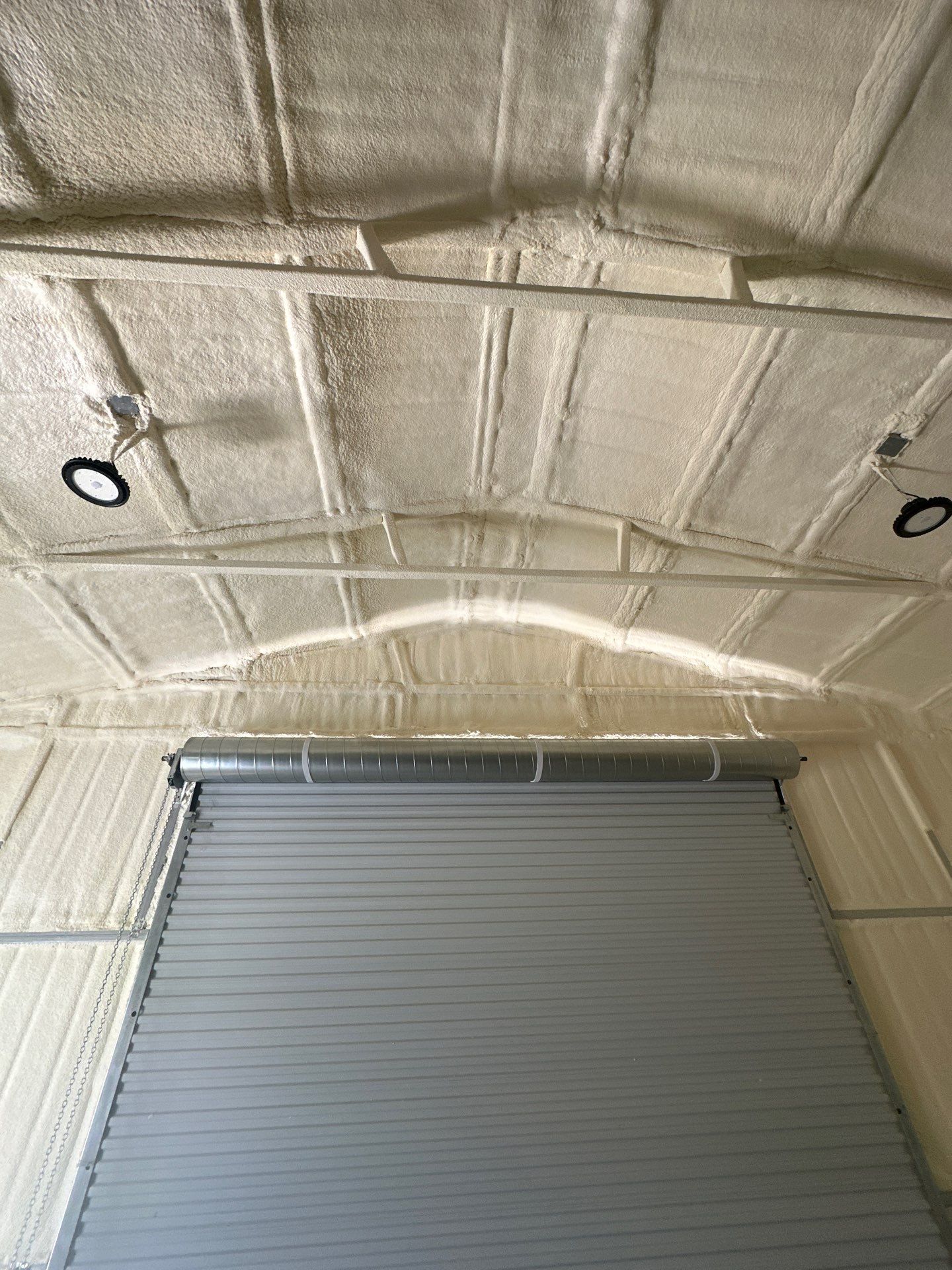 2" close cell foam on this new shop in Lavon Tx by Apex Insulation Solutions