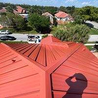 24ga 1.5" Mechanical Seam Terra Cotta by Total Roofing System The Metal Roof Experts