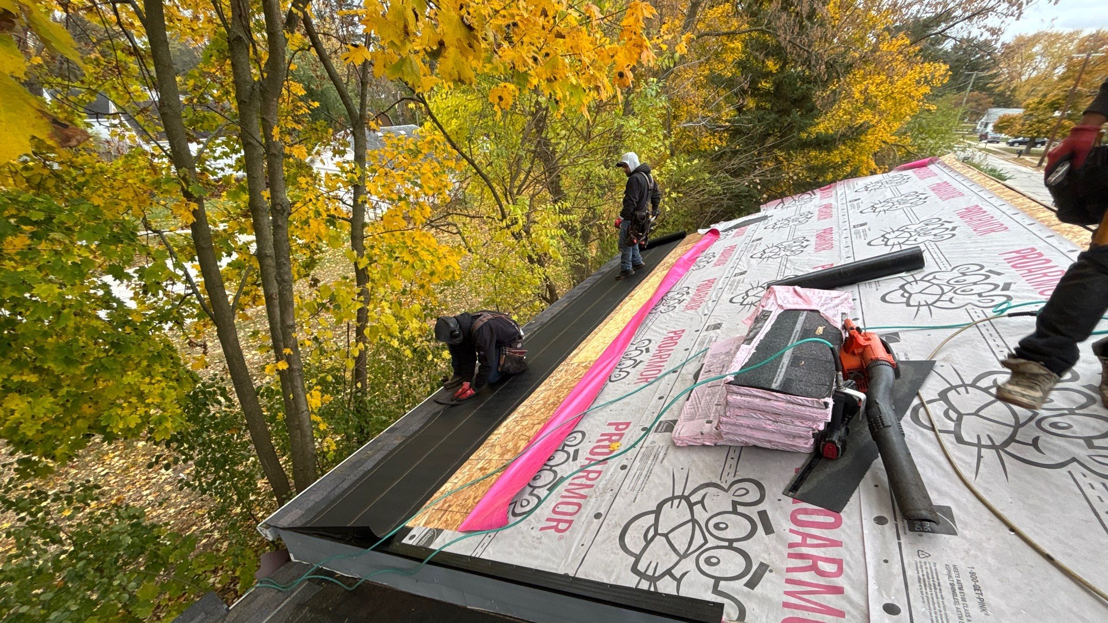 Roof Replacement using Owens Corning Midnight Plum by 180 Contractors