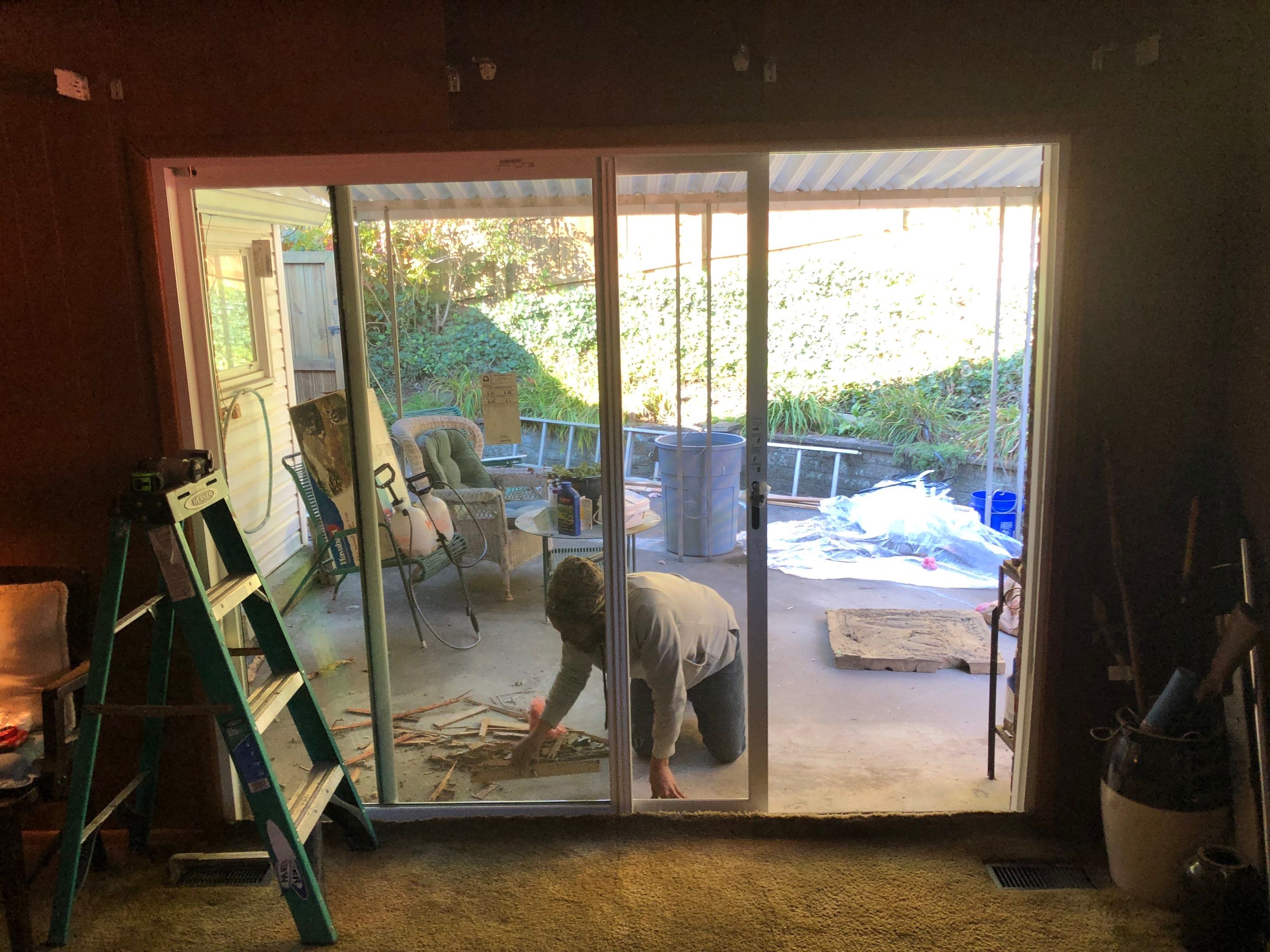Door Installation using Polaris Sliding Patio Door by Secure Construction Company Inc