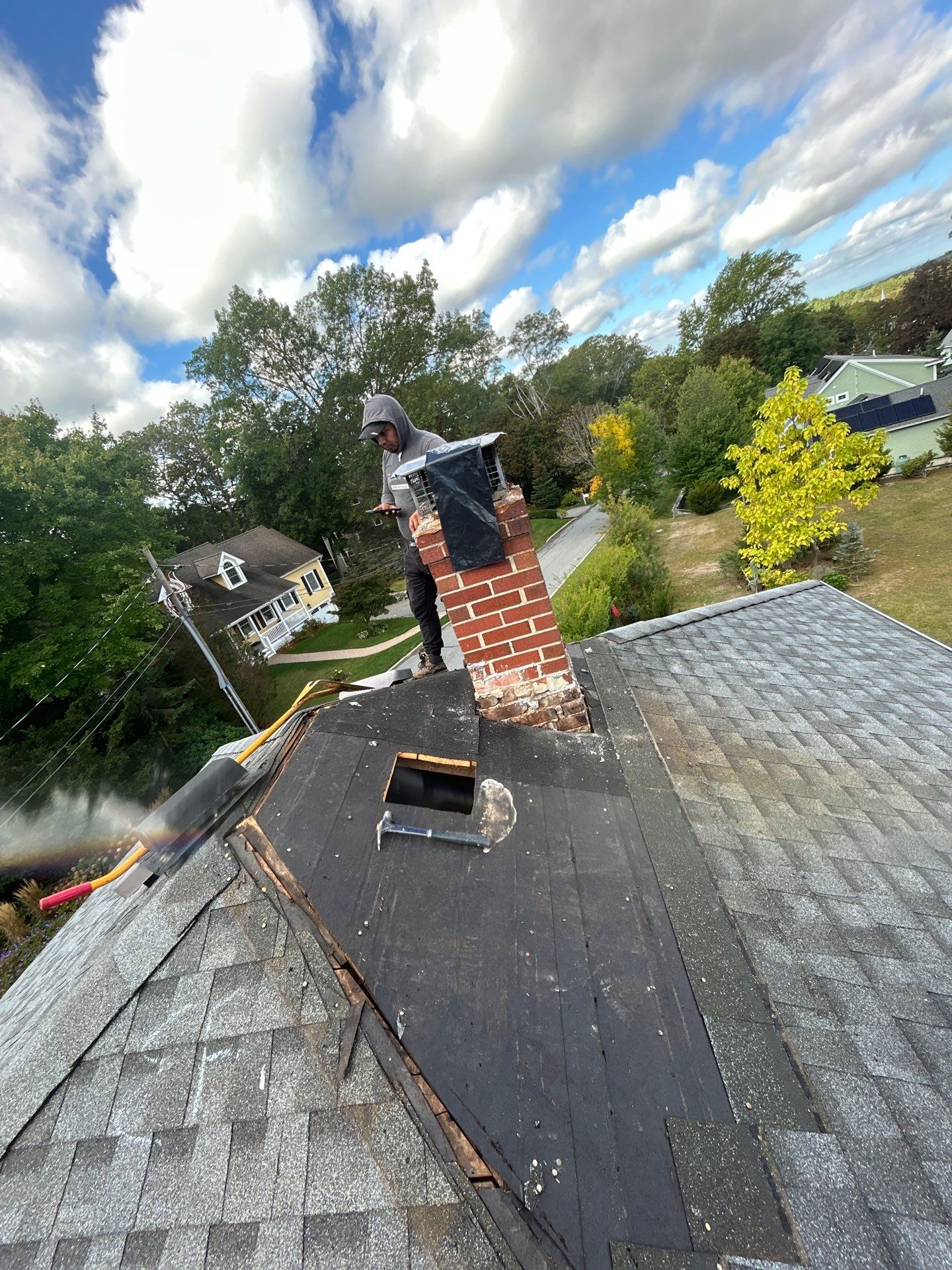 Chimney Area Roof Repair – Lexington, MA by Mighty Dog Roofing of Greater Middlesex County