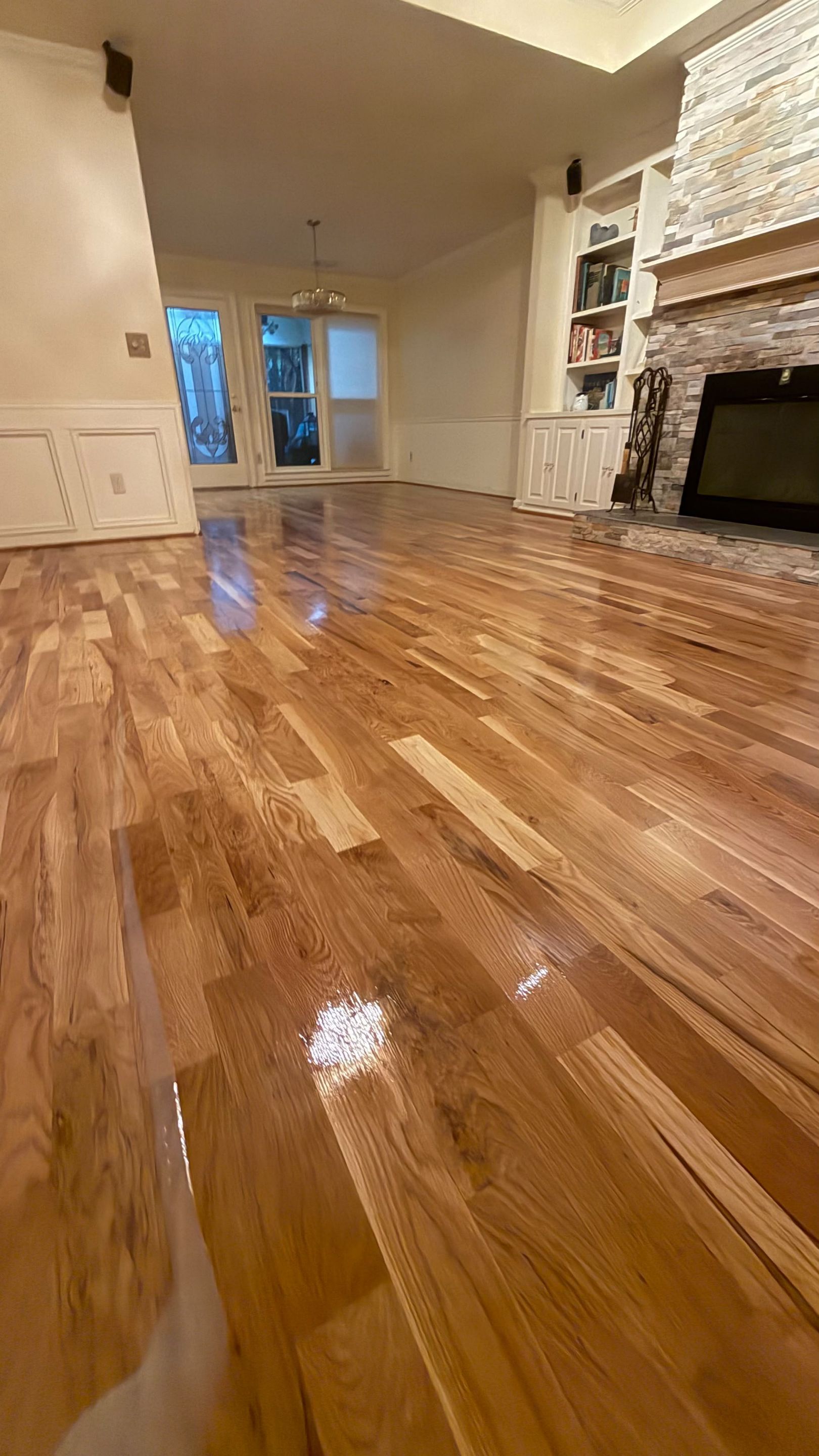 Natural Oak Hardwood Flooring Installation and site on finish Throughout Roswell Home by Flooring Xpress CO 