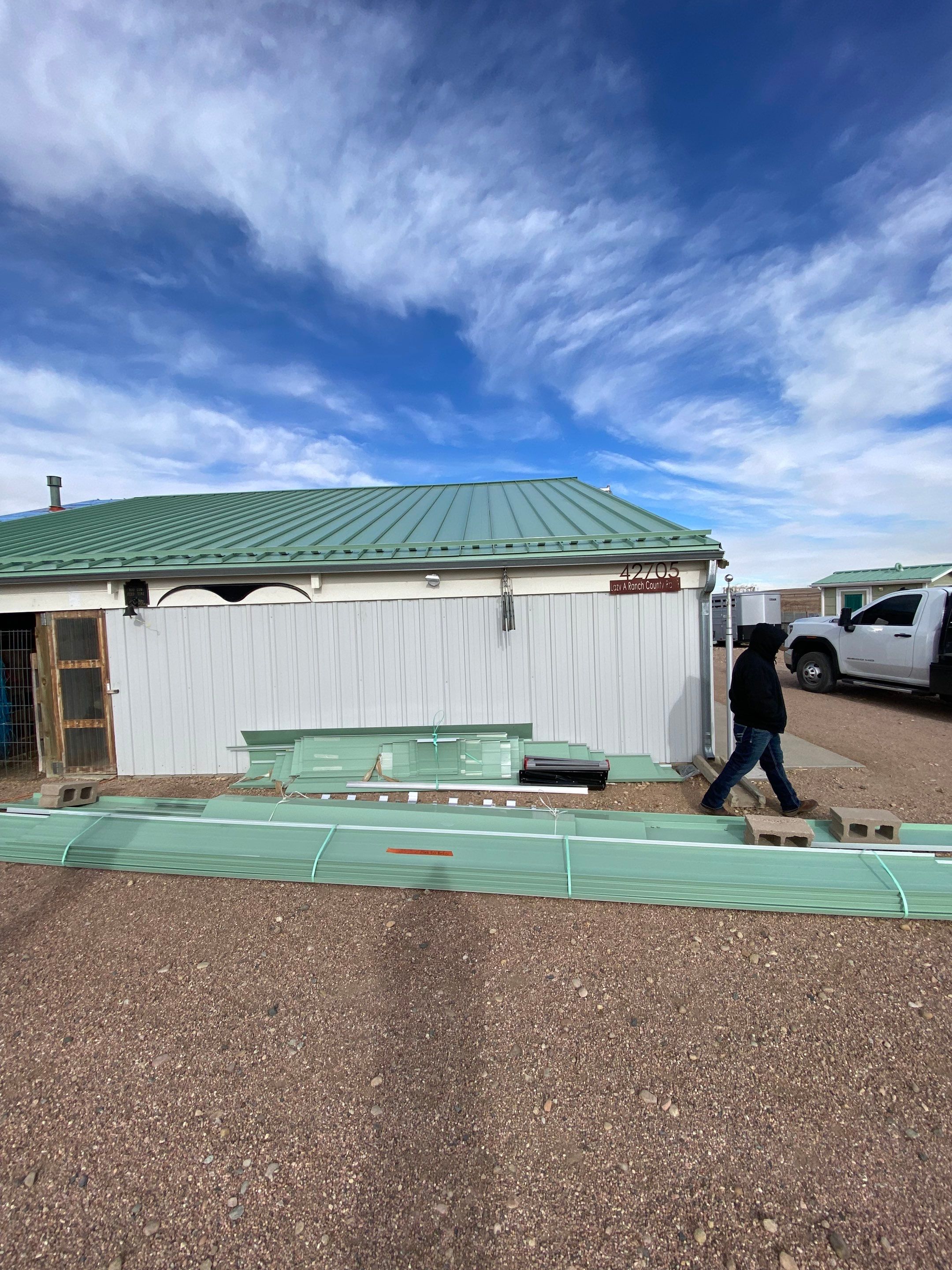 Staning Seam Metal using 1.75" Snap Lock Standing Seam Class 4 Impact Resistant by Black Belt Roofing