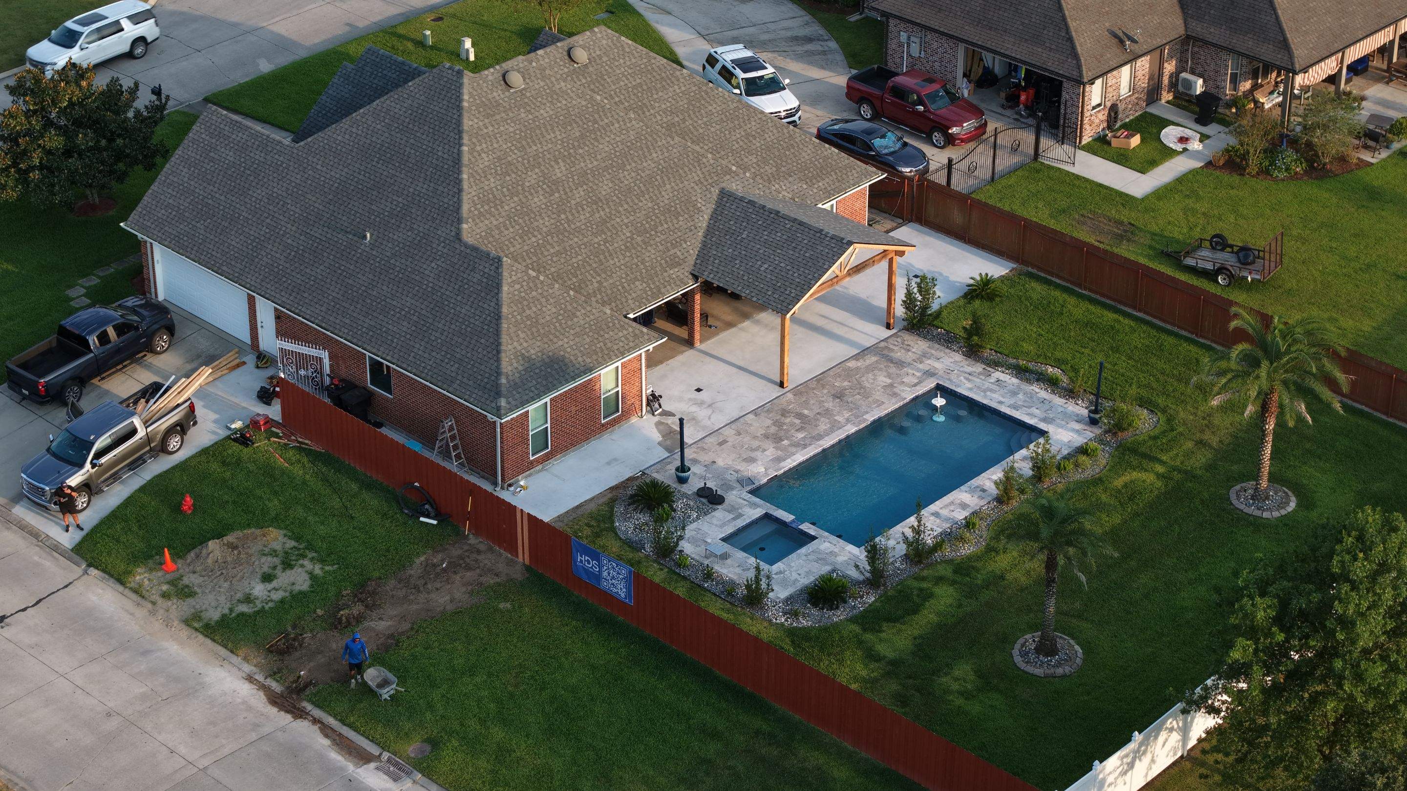 HDS Contractors - Concrete Patio and Cedar Cover in Belle Chasse by HDS Contractors
