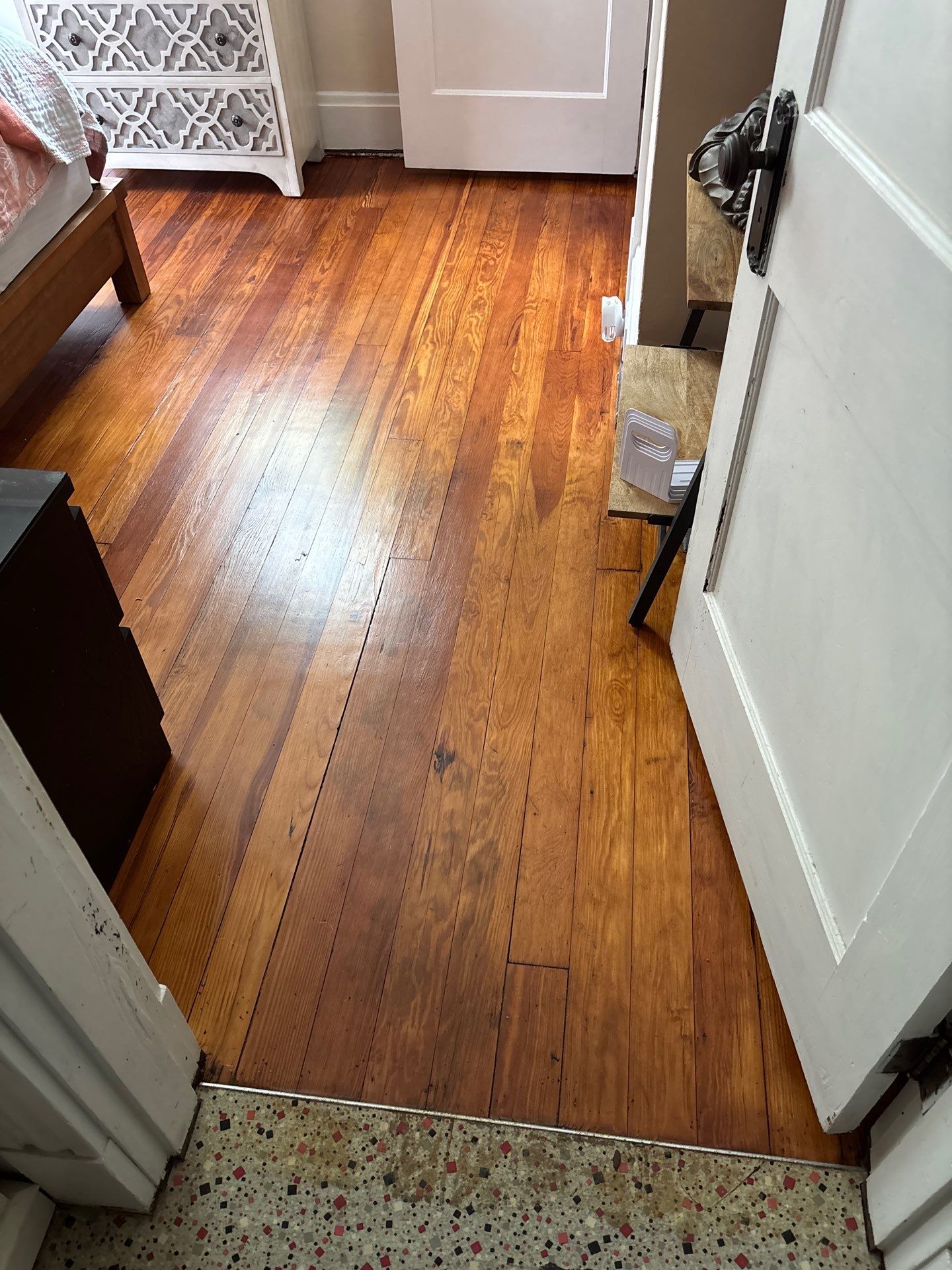 Refinished Honey Hardwood Flooring Throughout Latonia Home by Footprints Floors Kentucky