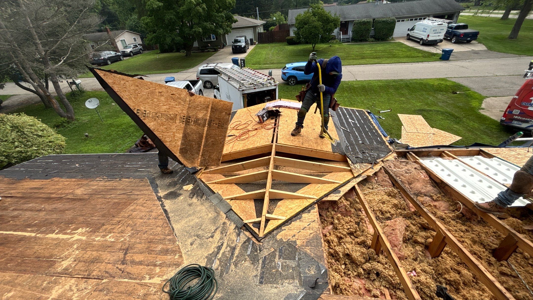 Roof Replacement using Owens Corning Slatestone Gray by 180 Contractors