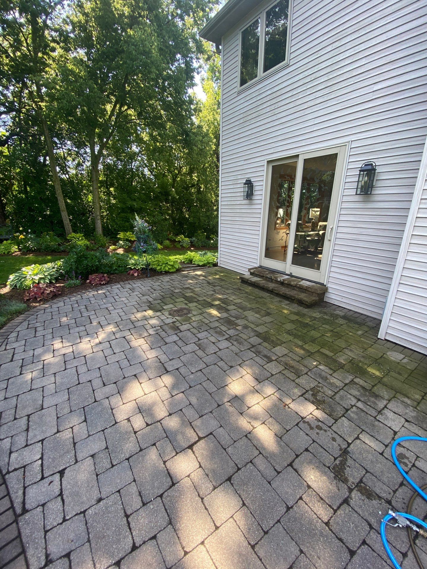 Patio and stepper cleaning by Shulla Exterior Cleaning