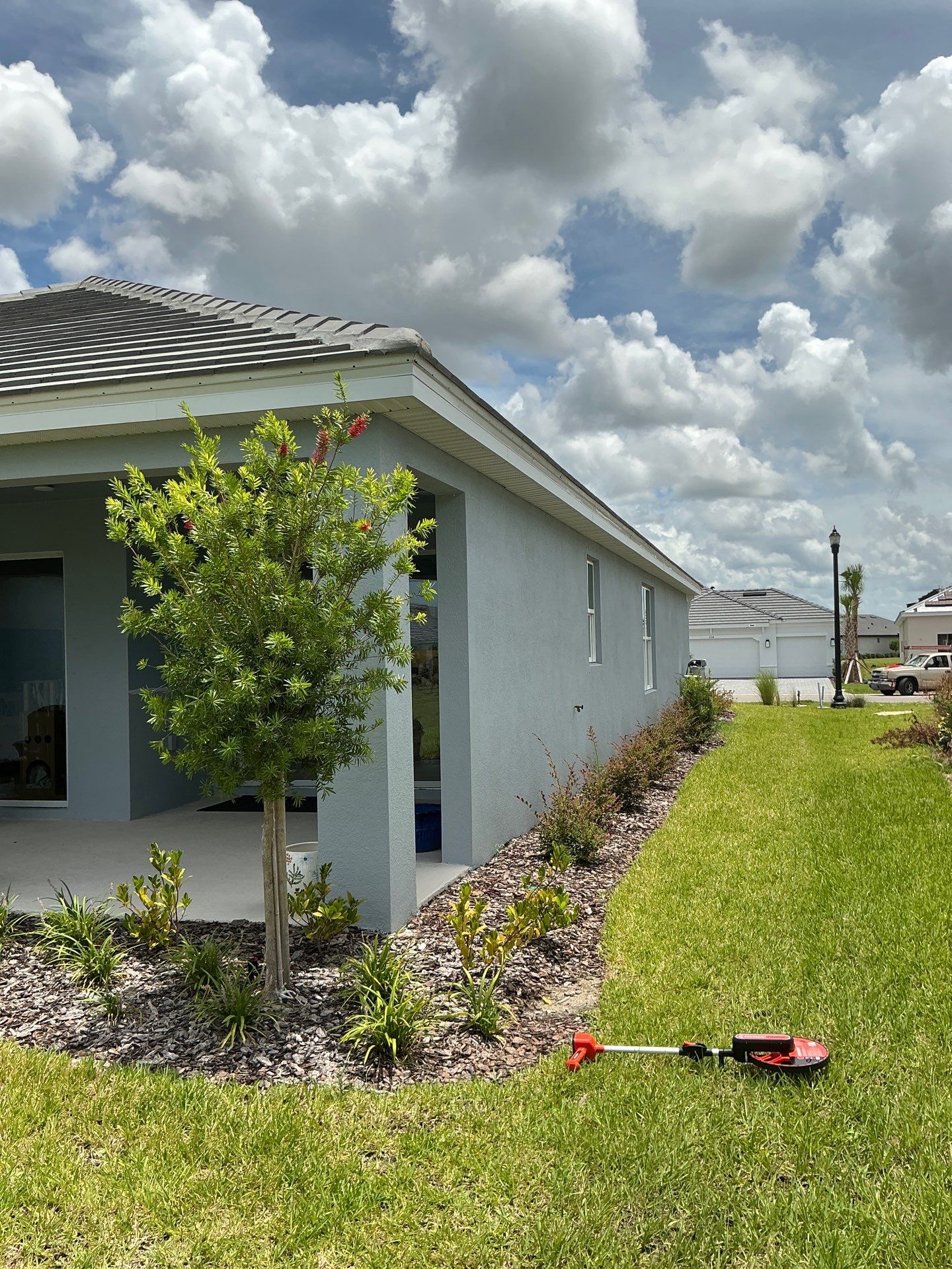 6-INCH White Gutter Installation in Palmetto FL by Gutter Professors