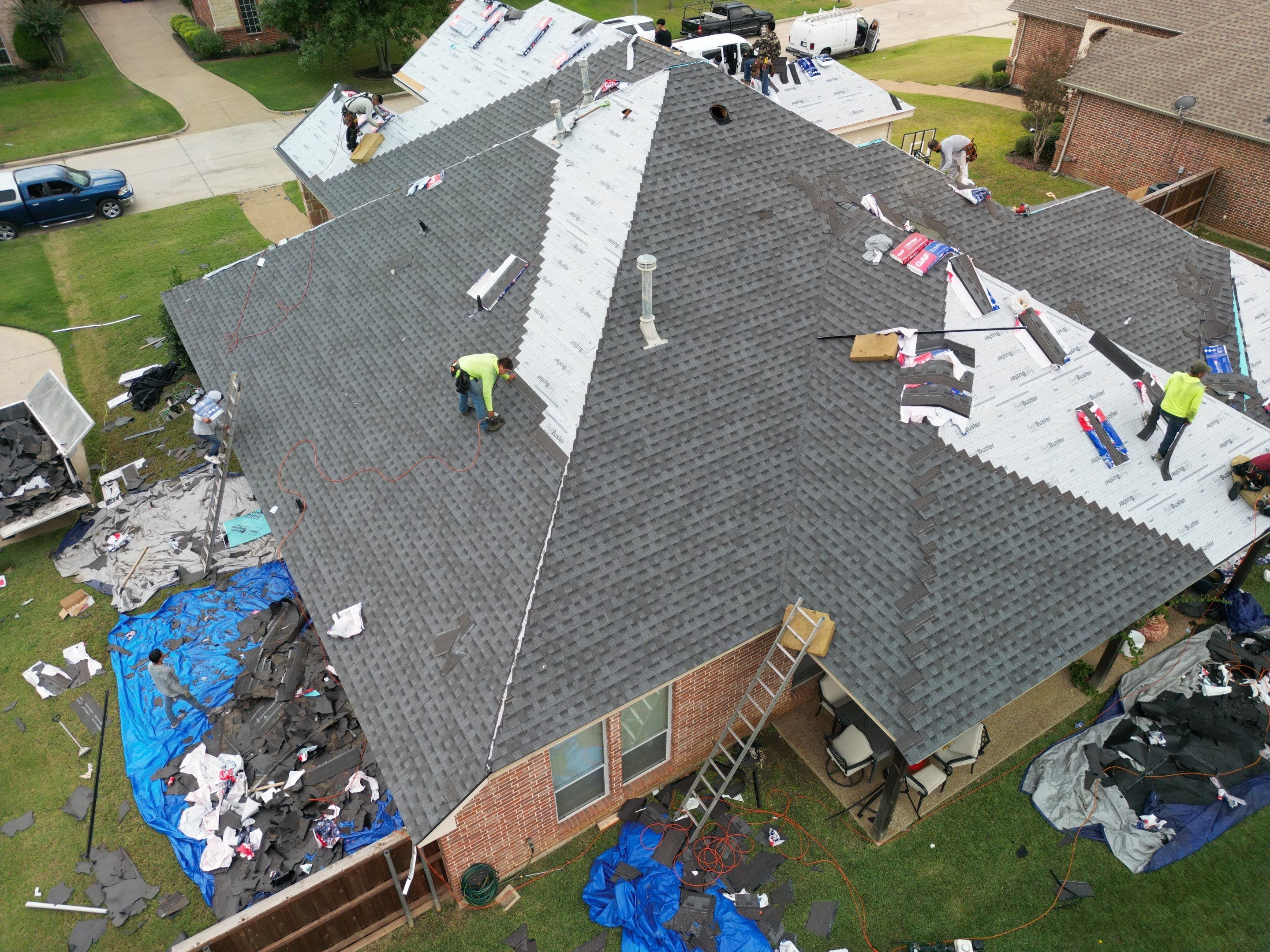 Full Roof Replacement in Mansfield Texas - GAF MasterElite Golden Pledge 25 year Warranty by First United Roofing & Construction