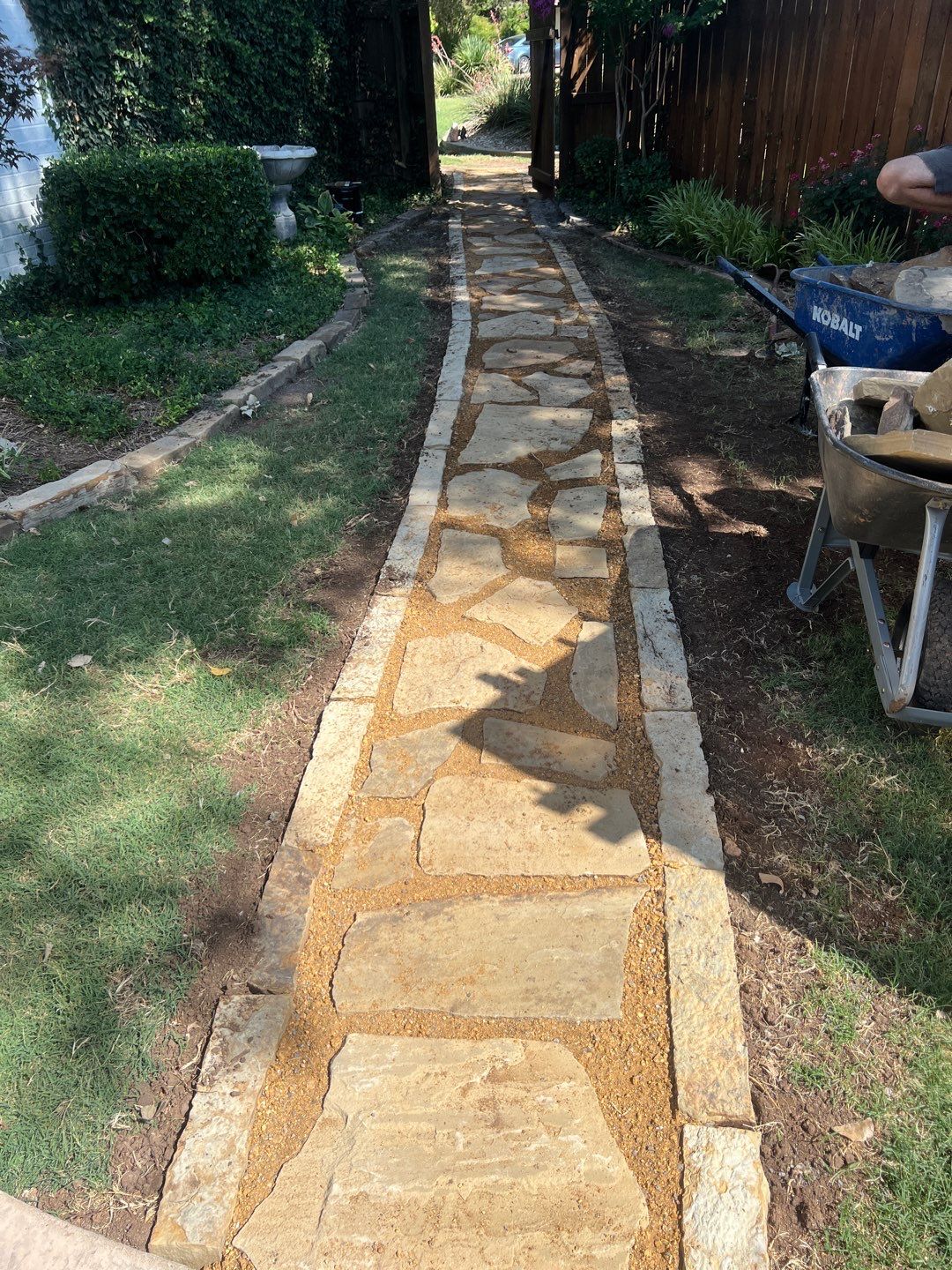 Flagstone walkway using Flagstone  by Clays Services Inc