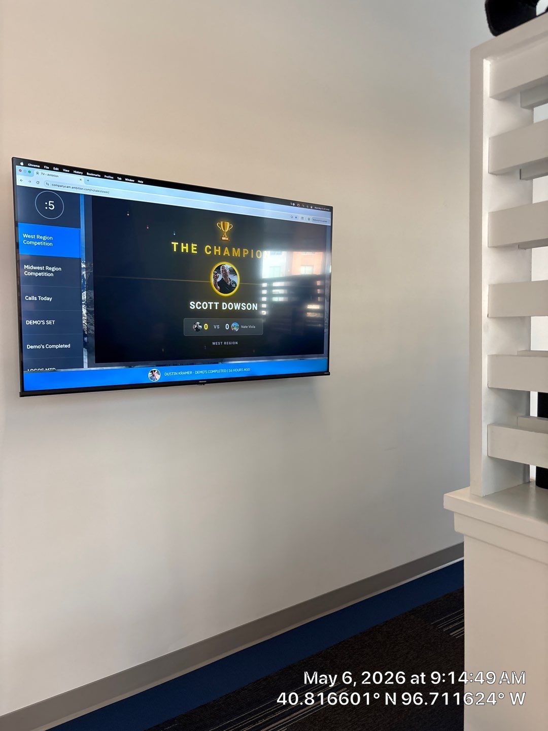 Modern Commercial Office Renovation with Wood Ceiling Baffles in Lincoln by CompanyCam Sales Demo