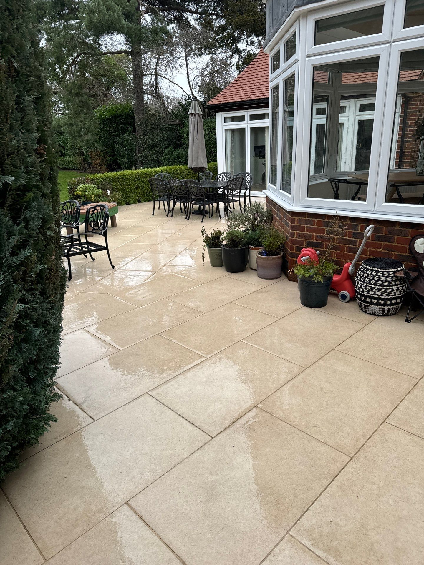 Roof and Patio Cleaning using Honda 15lpm Low Pressure Washing Machine by Ges Exterior Cleaning ltd