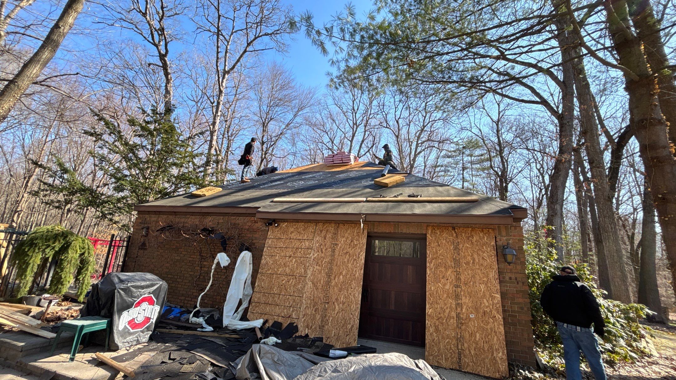 Roof Replacement using Owens Corning Colonial Slate by 180 Contractors