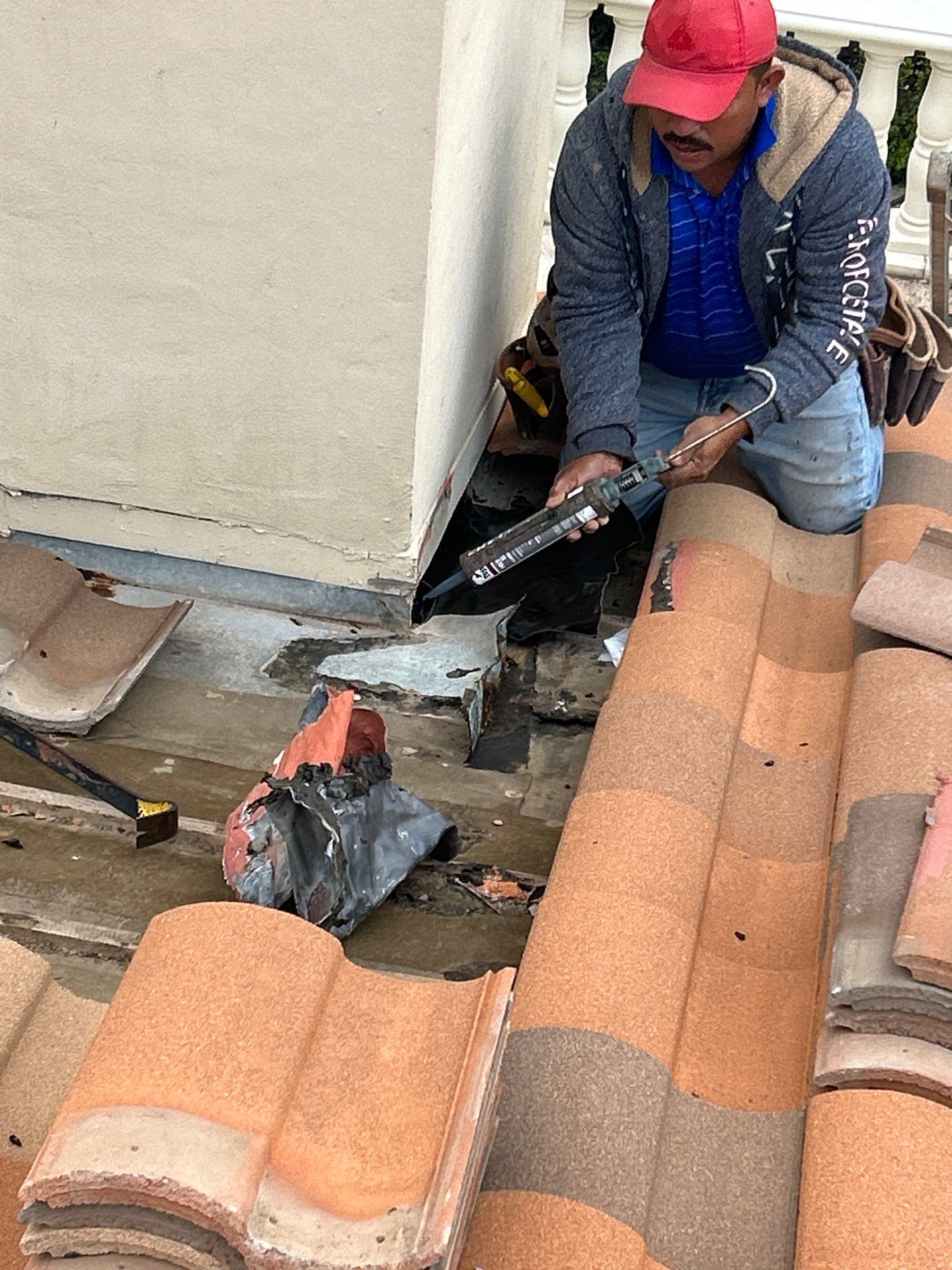 Residential Roofing Repair using tile by Roof Repair Company