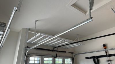 Garret M. upgraded his garage with overhead racks