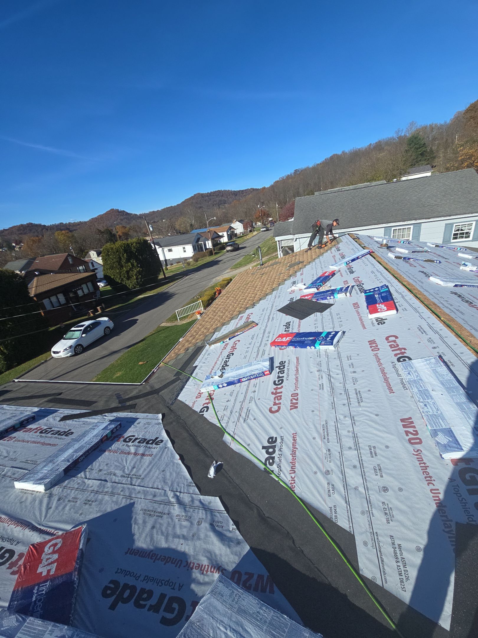 Residential Roofing Installation using GAF Timberline HDZ Shakewood by Rainstoppers Roofing