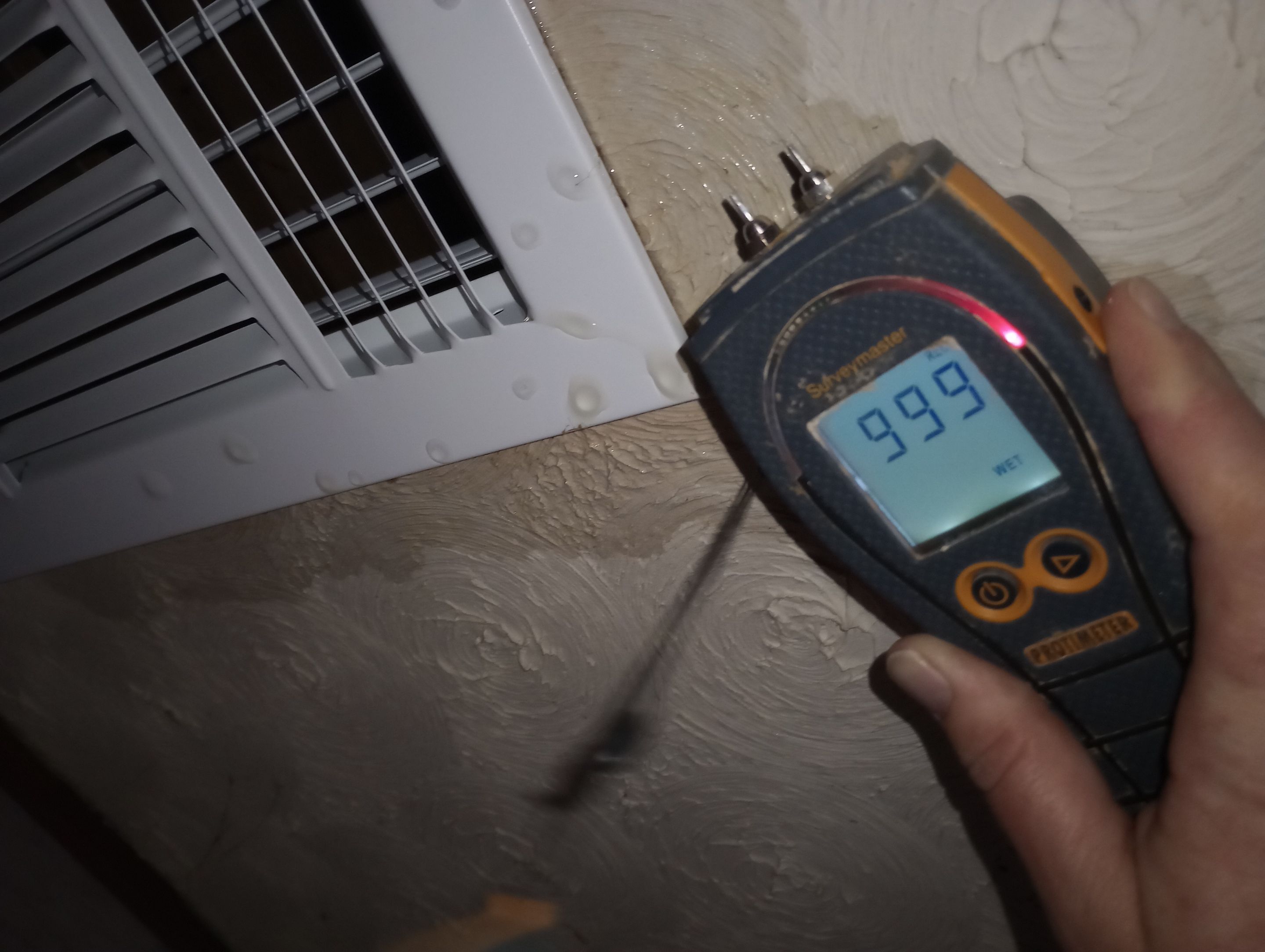 Water Damage in from upstairs sewage backup.  by ANR Restoration