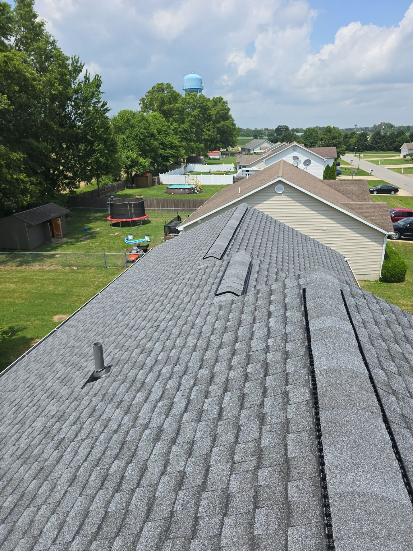 GAF Timberline HDZ Pewter Shingle Roof Replacement in Mt Orab by Empire Contractors