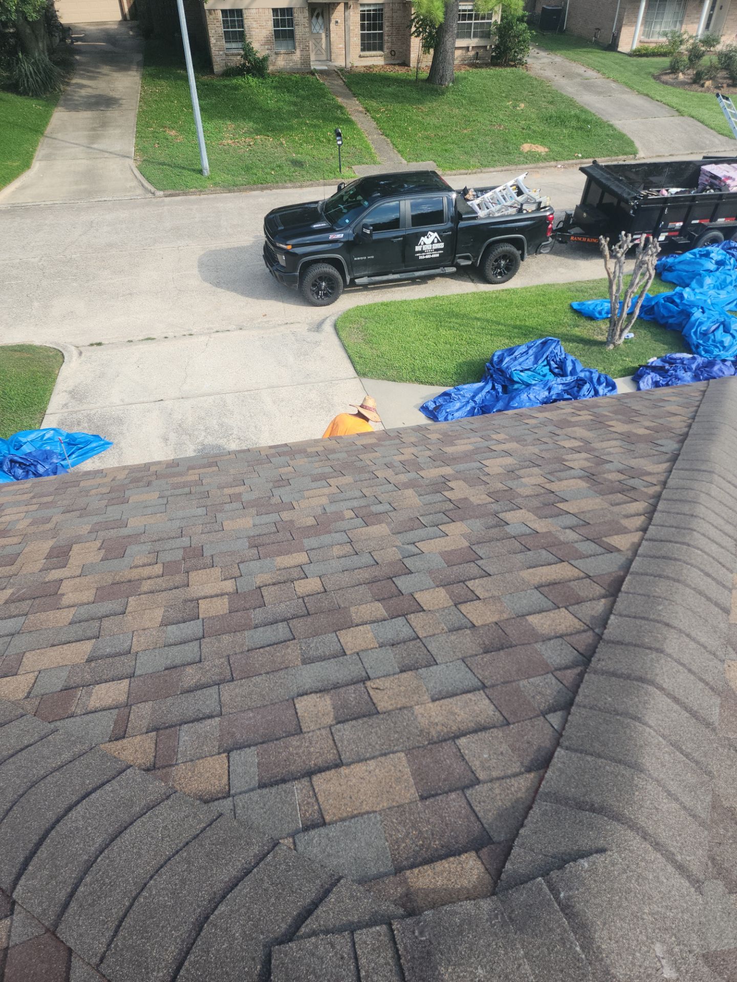 Residential Roofing Installation using Owen's Corning Duration (Lifetime) Shingles by Roof Repair Company
