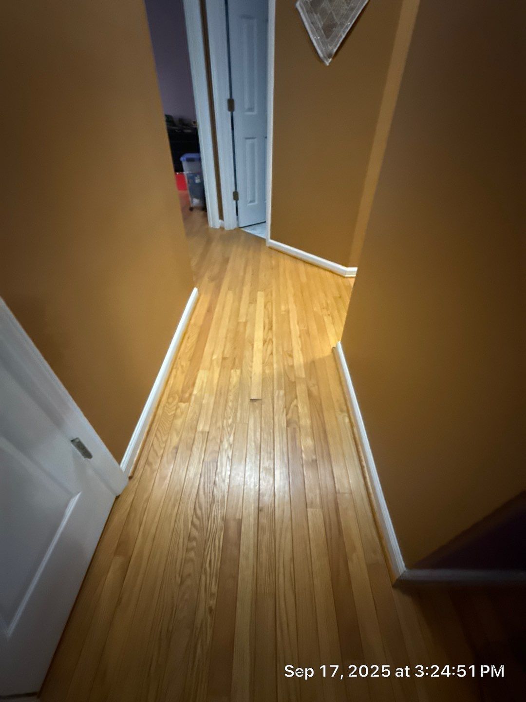 Refinishing an old Bruce prefinished hardwood floor by Accent Custom Floors