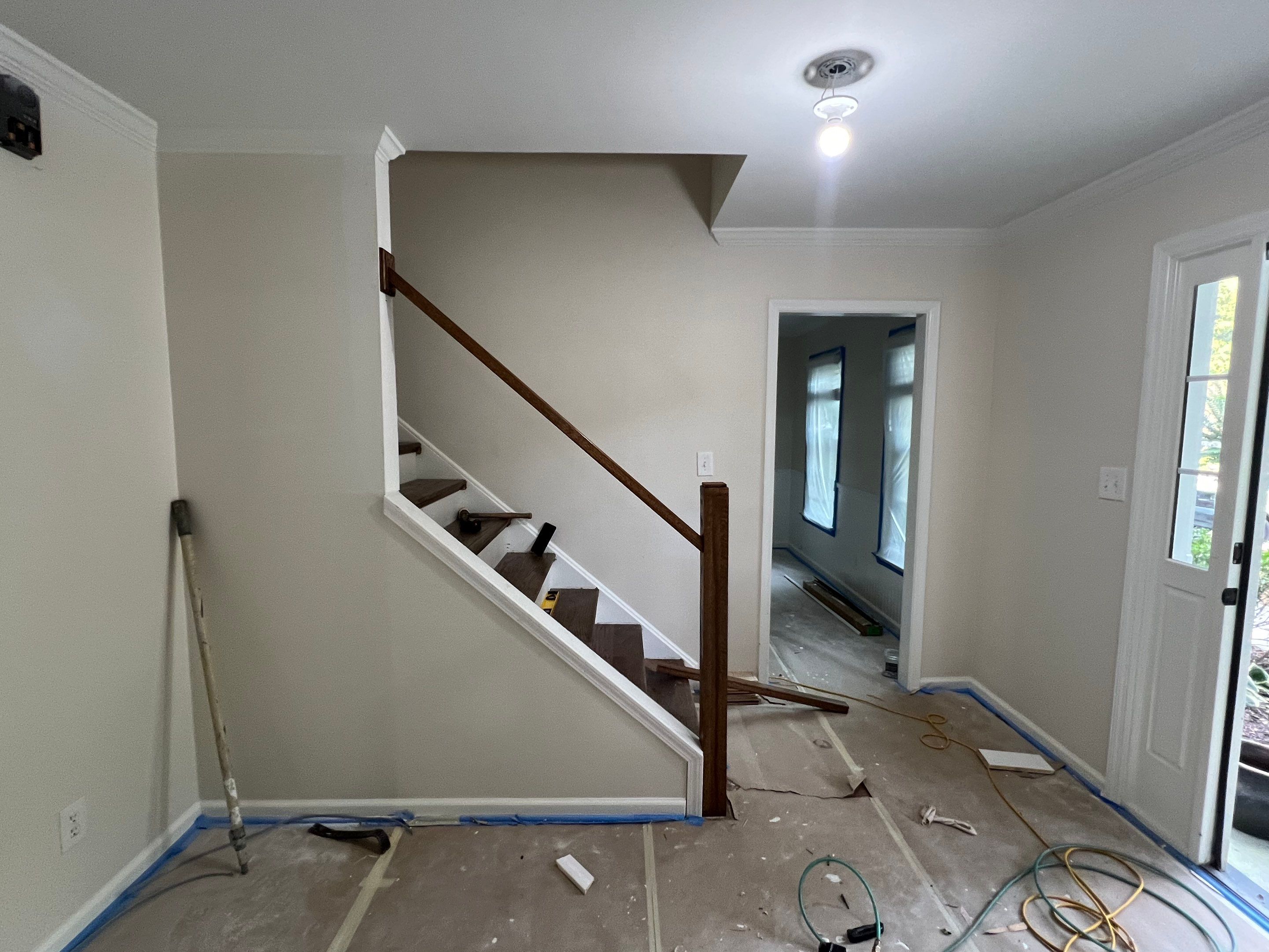 Dark Hardwood Floor Installation and Interior Painting in Marietta by Swift Home Renovations