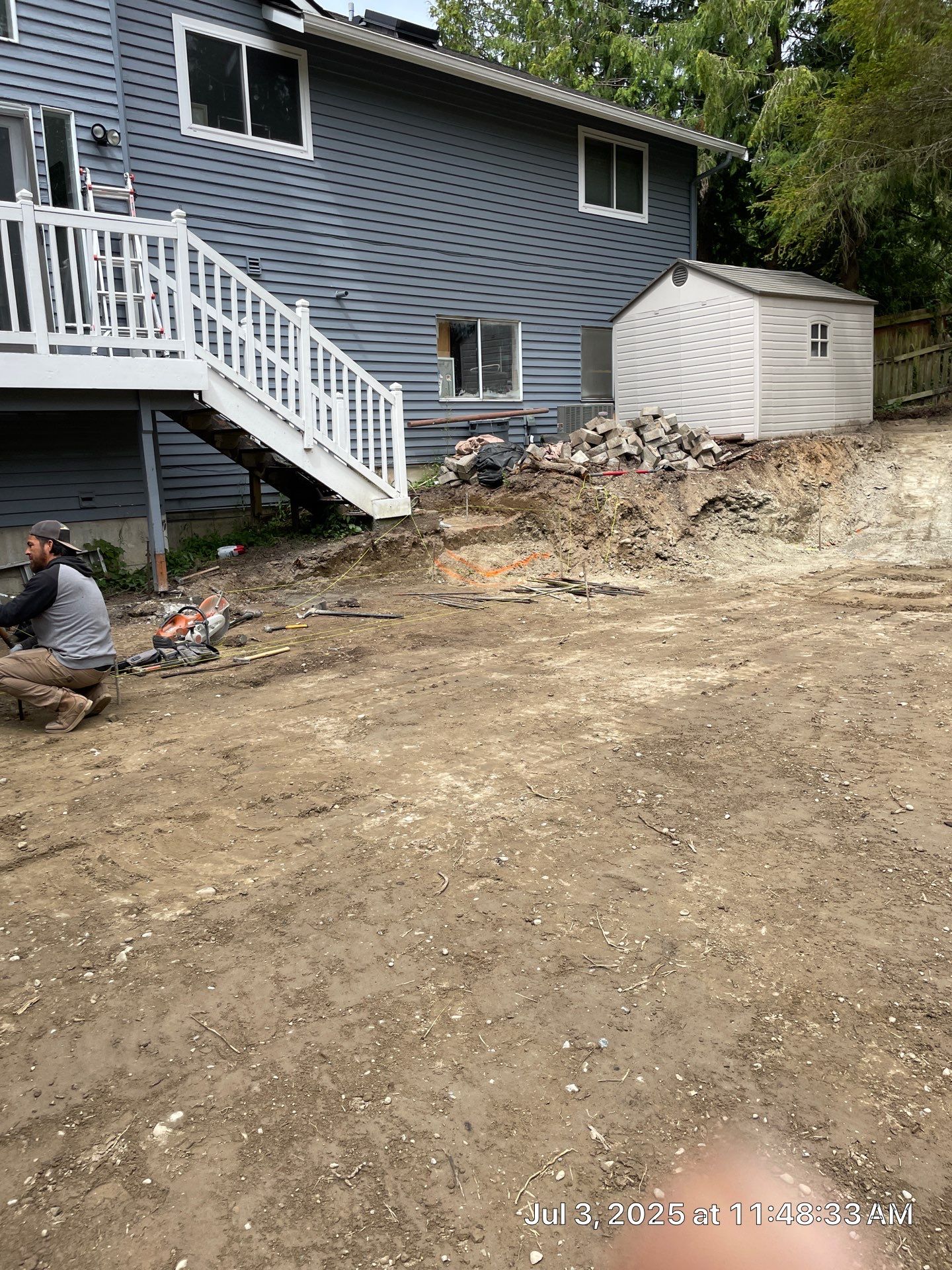 Concrete Back Patio Makeover  by Jireh Asphalt & Concrete Inc 