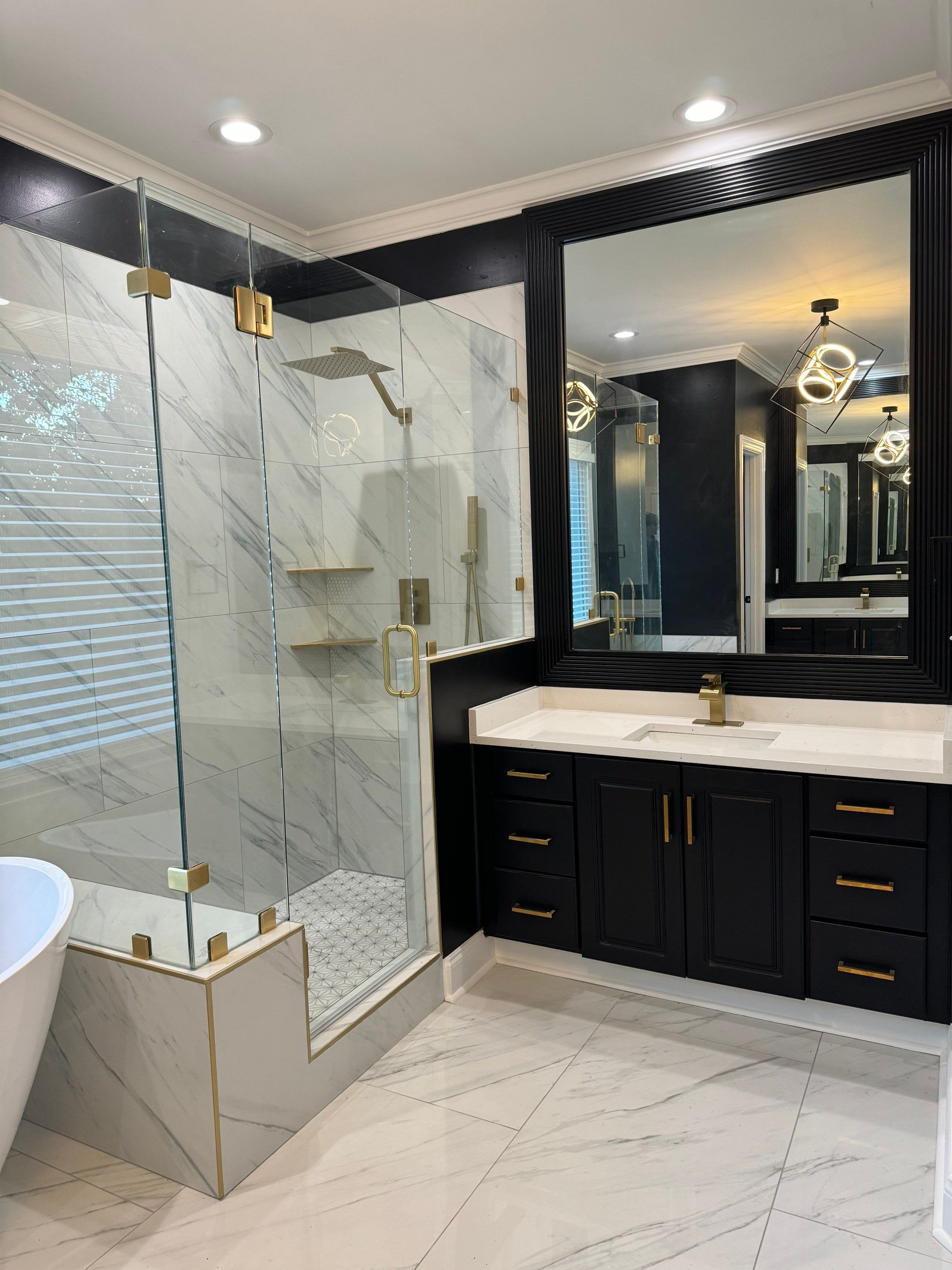 Woods Trace - Bathroom Remodel  by Pillar and Pine
