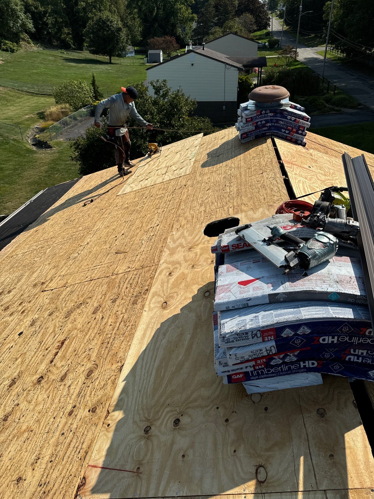 Residential Roofing Installation using GAF HDZ SHINGLES by La Bendicion Contruction Llc