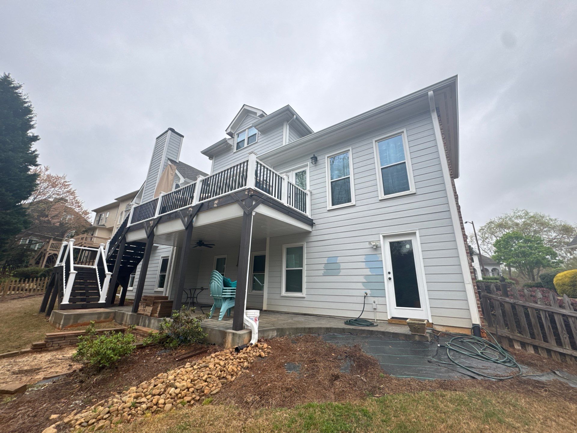 Full Exterior Home Painting for Multi-Story Residence in Marietta by Swift Home Renovations