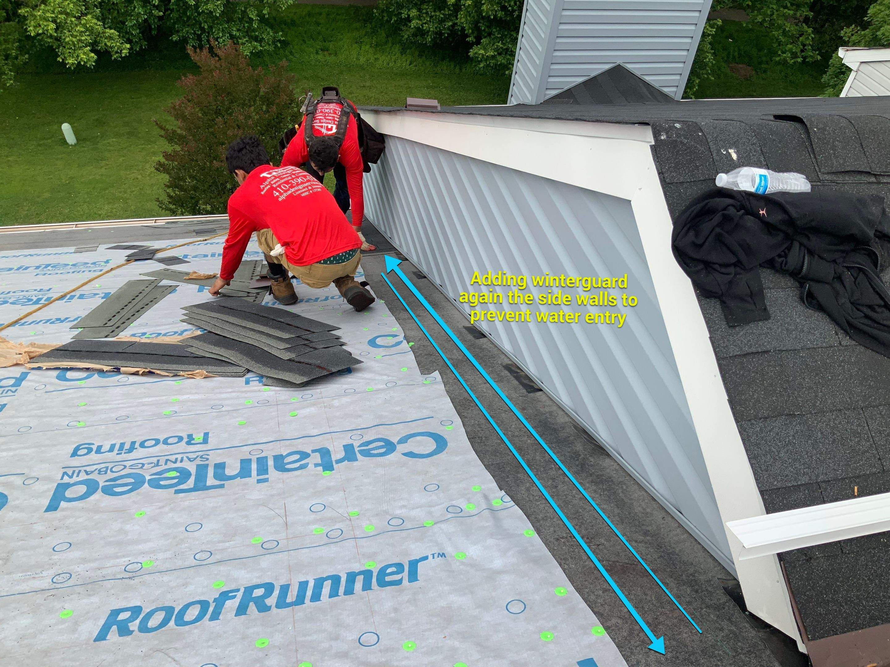 Residential Roofing Installation using XT-25 Color Moire Black by Alpha Design Services
