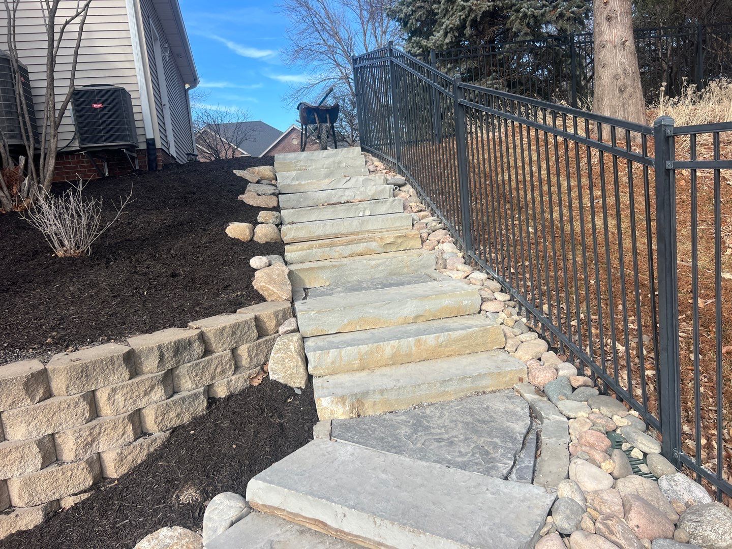 Updated Stone Stepper Path by New Horizon Landscapes