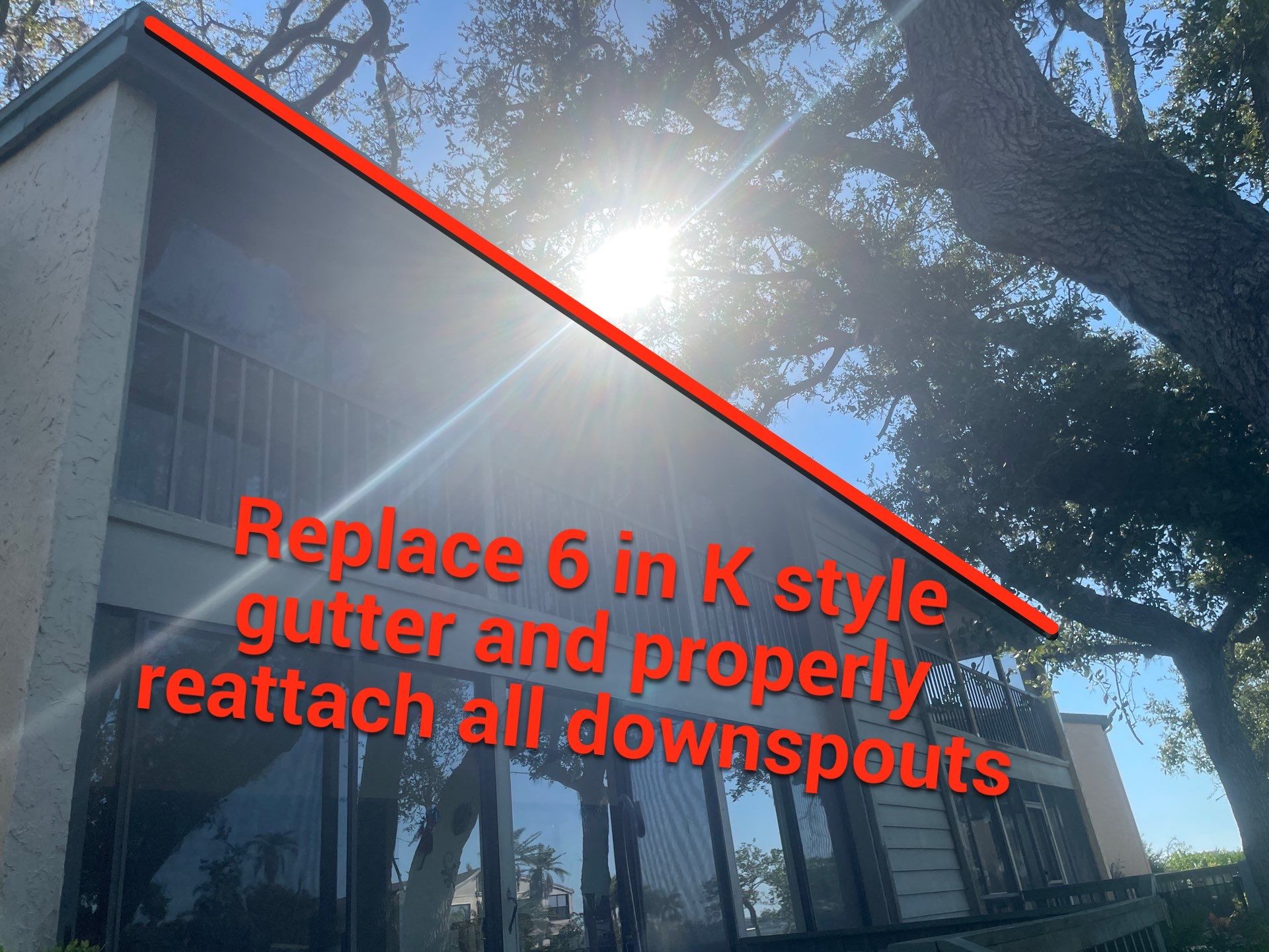 White Gutters Repair and Installation in Sarasota FL by Gutter Professors