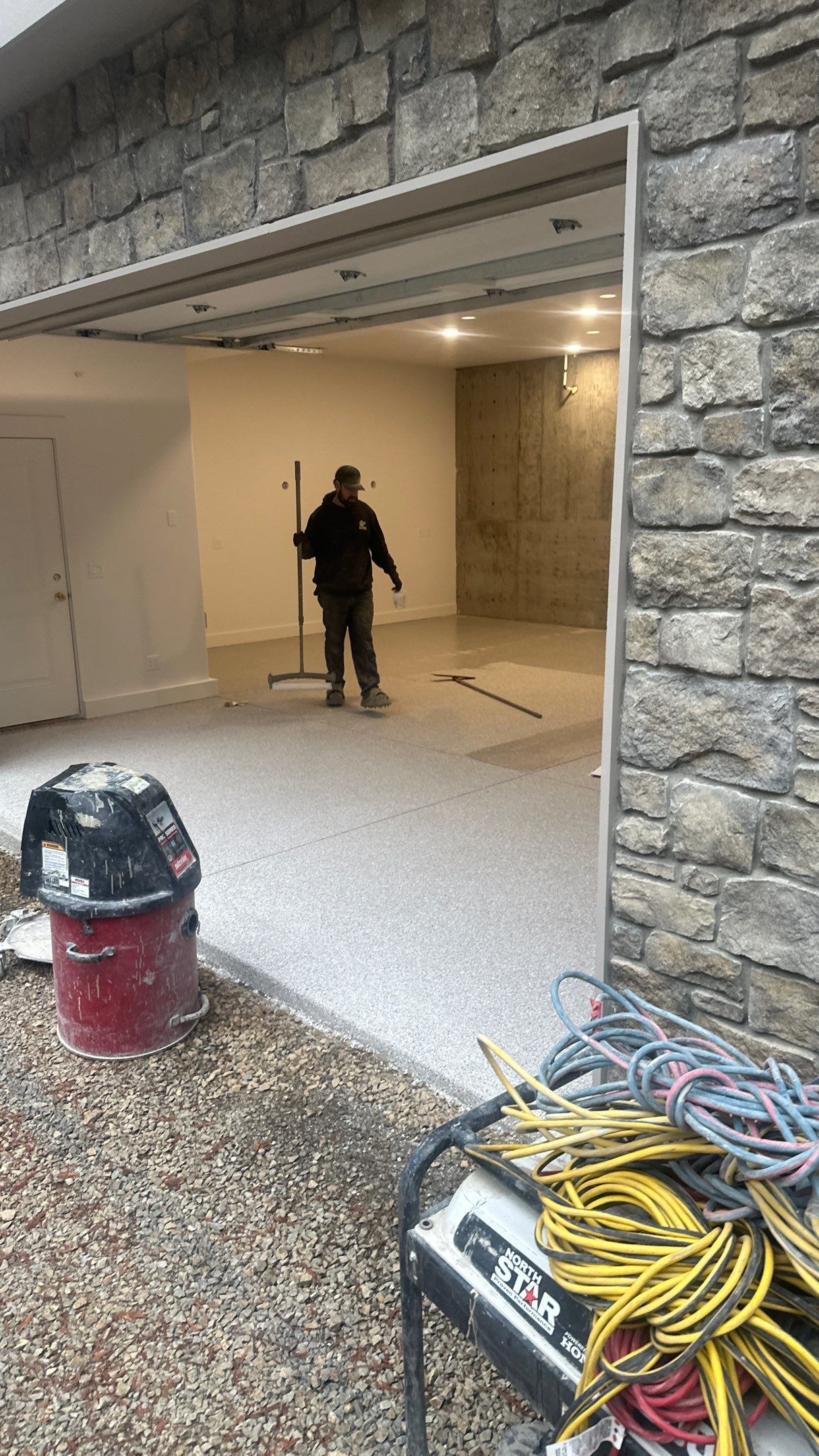 Garage Transformation using Claystone Hybrid by Croc Coatings, LLC